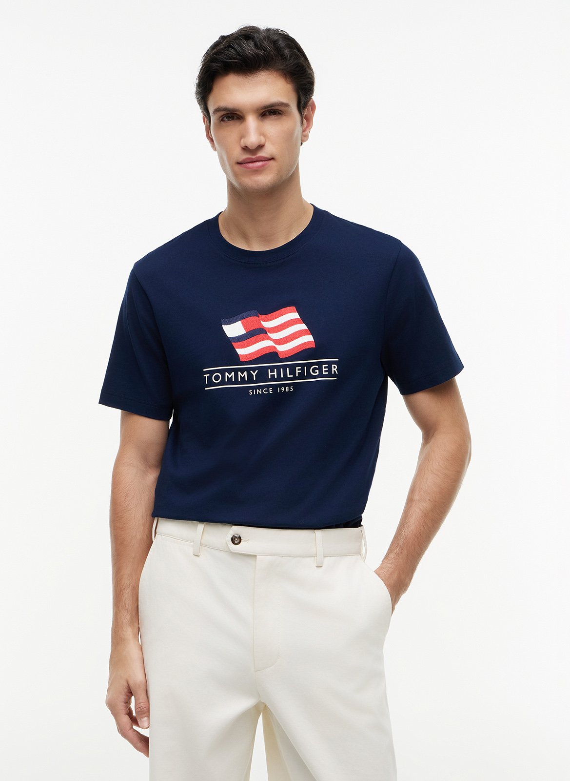 Bedrucktes T-Shirt mit Rundhalsausschnitt TOMMY HILFIGER