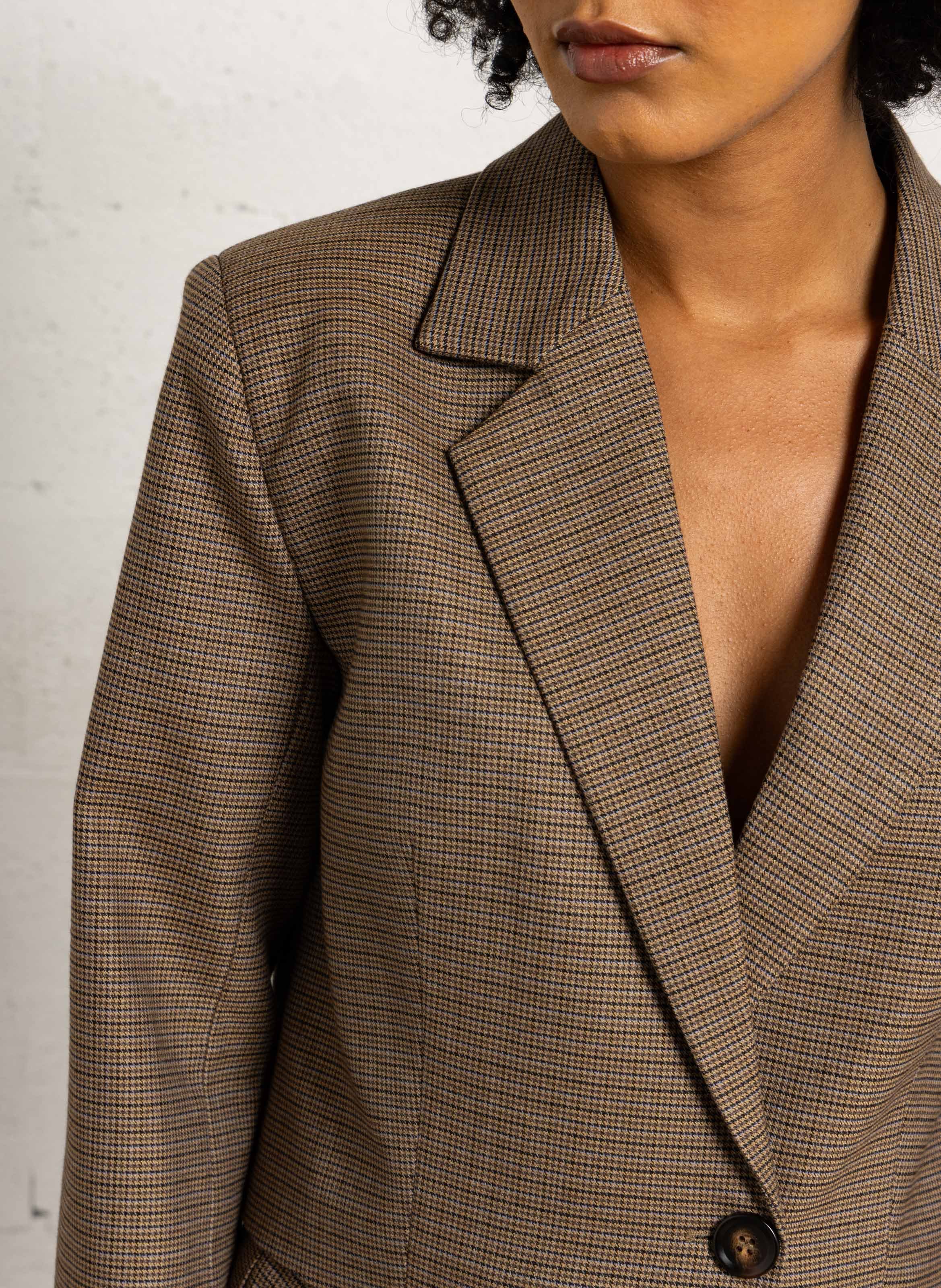 Bedruckter Blazer-Mantel SUNCOO Braun