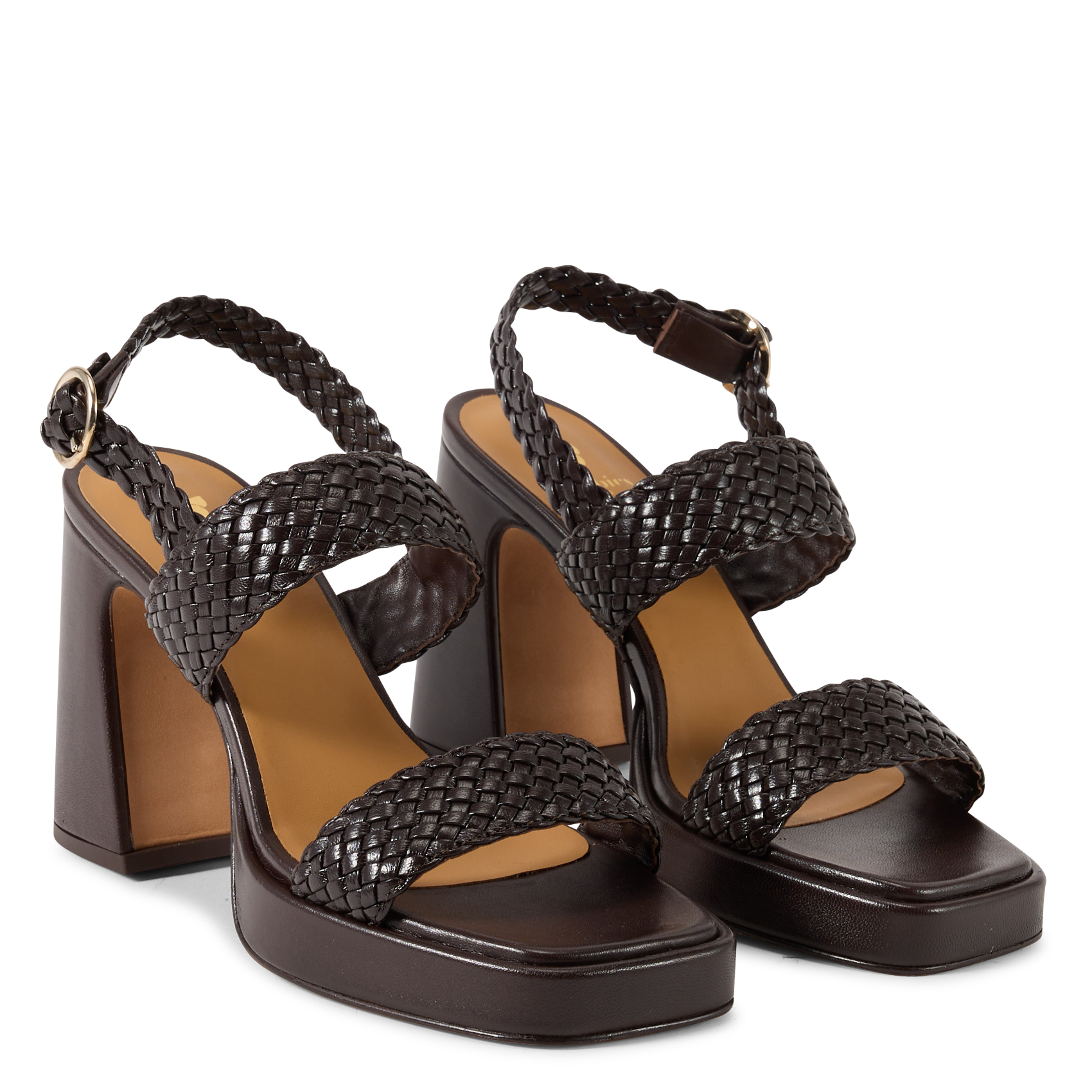 Sandales à talon en cuir BOBBIES Marron