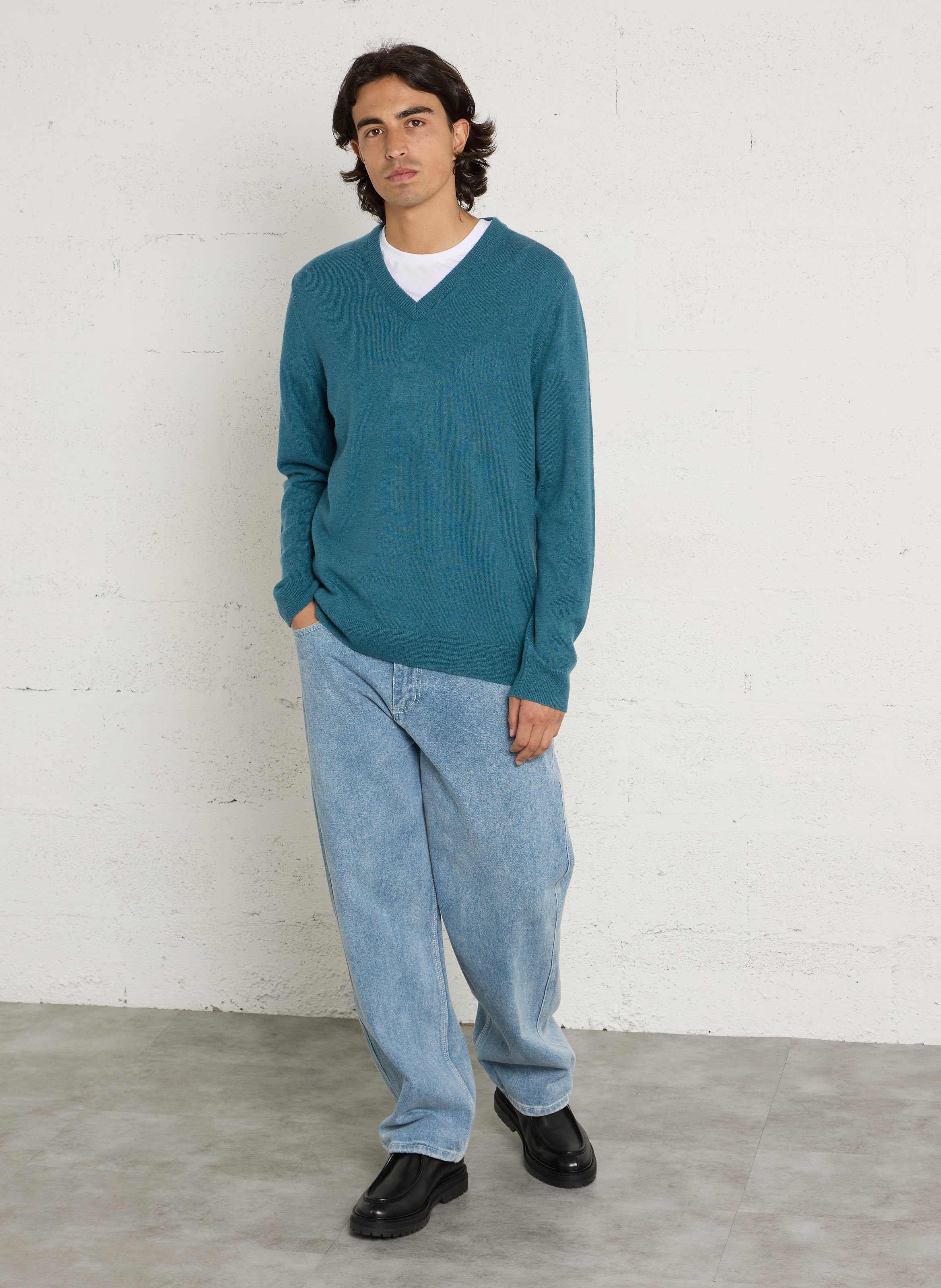 Pull en cachemire AU PRINTEMPS PARIS Bleu