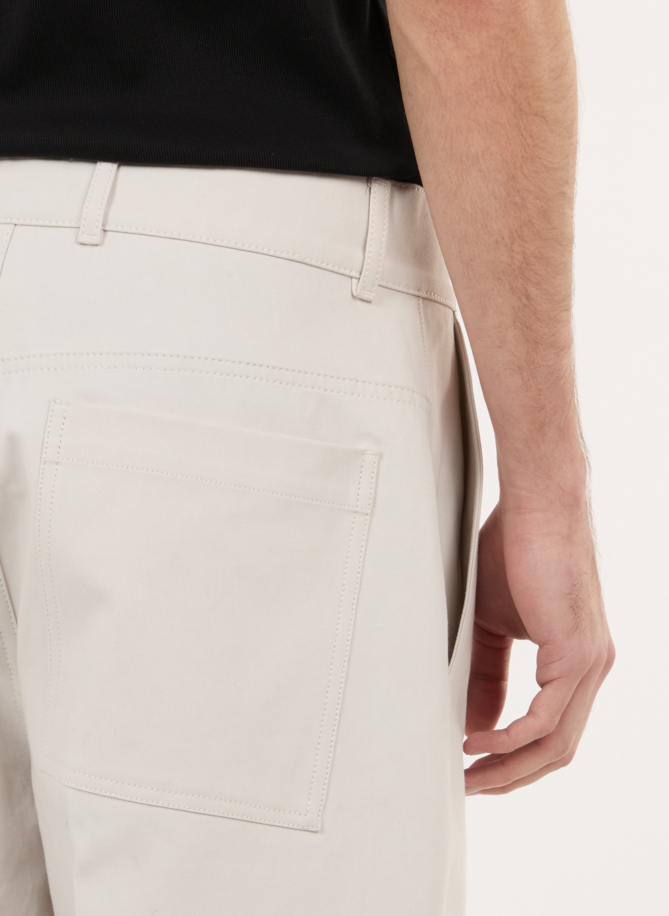 Gerade geschnittene Baumwollhose SAISON 1865 Beige