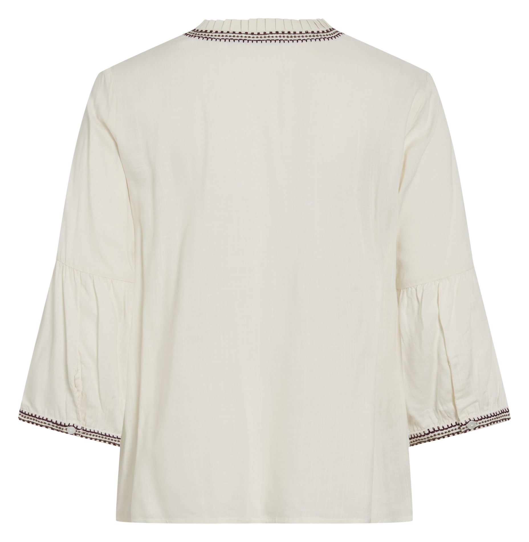 Top droit col tunisien VILA Beige