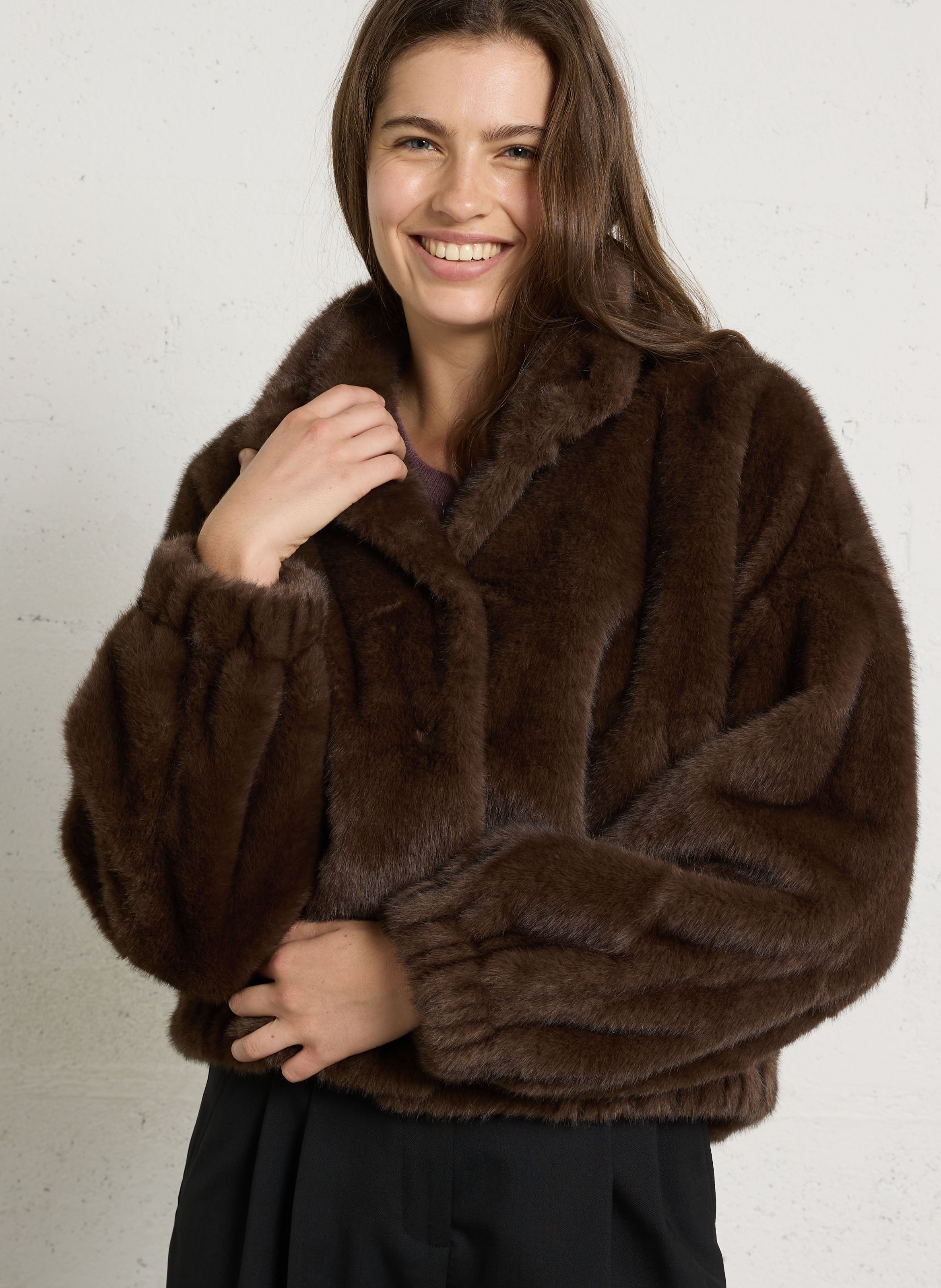 Jasje van imitatiebont MAX MARA WEEK END Bruin