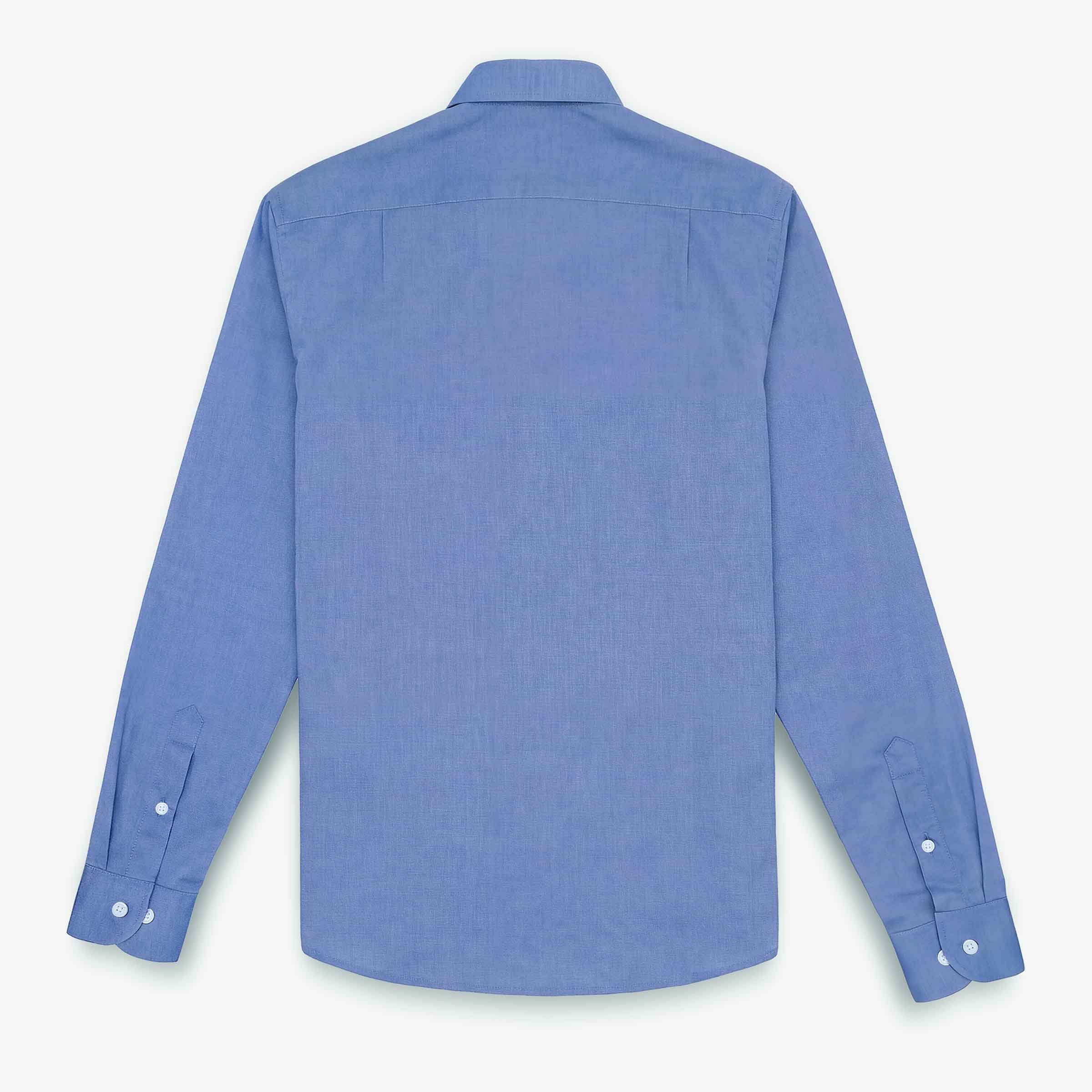 Chemise manches longues en coton bleu SERGE BLANCO Bleu