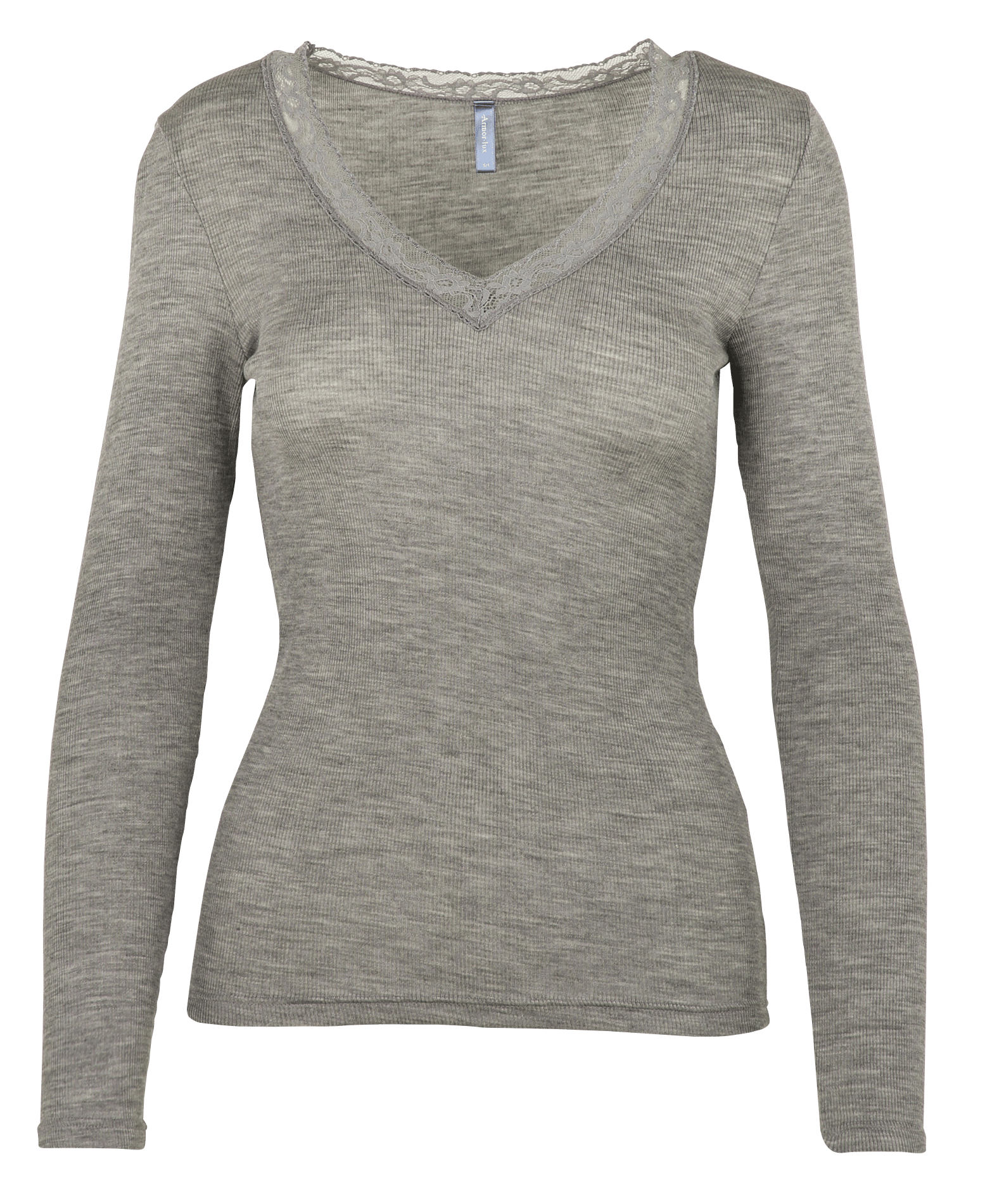 Tee-shirt col v dentelle uni ARMOR LUX