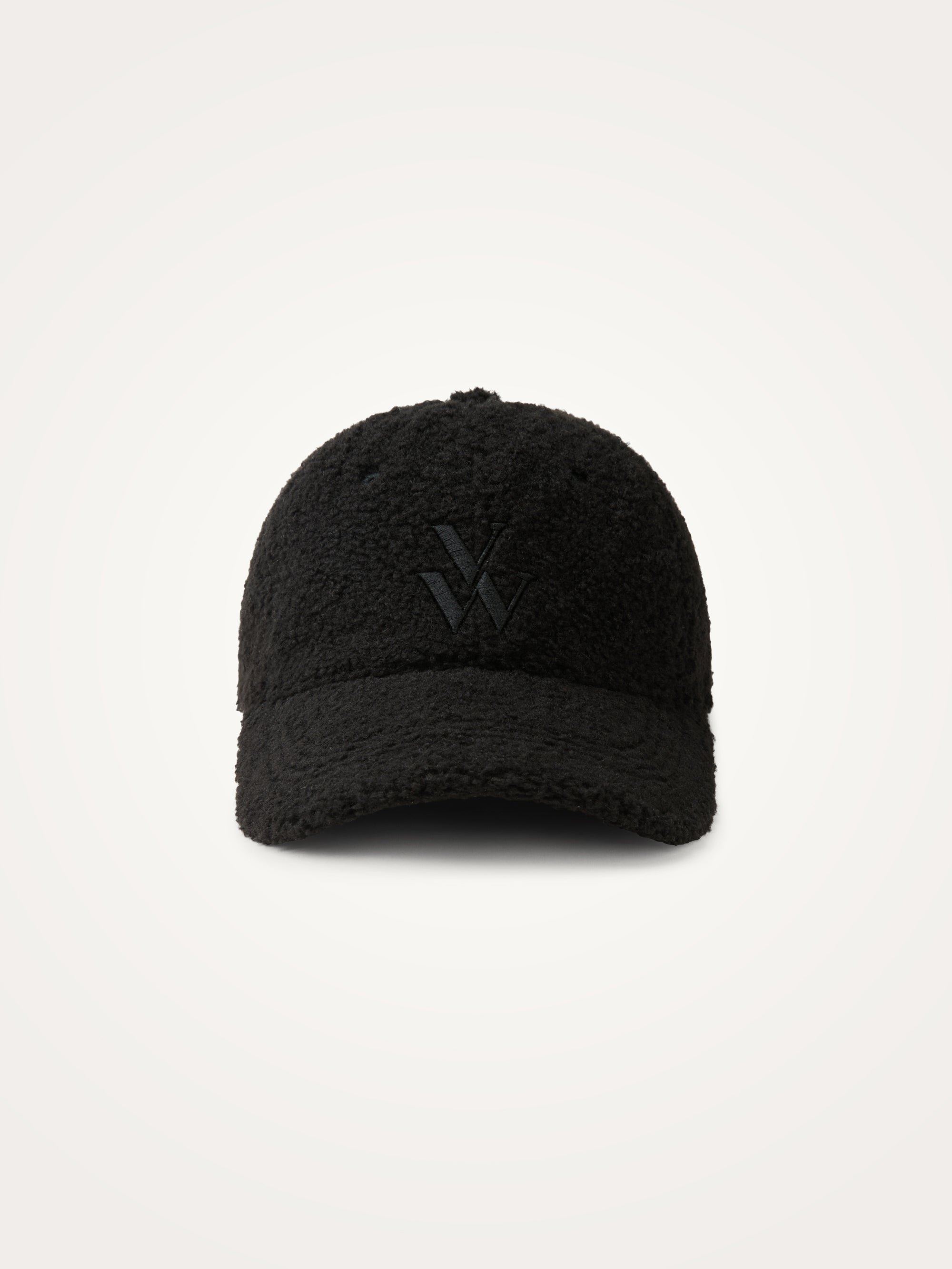 Embroidered monogram cap VANESSA WU Black