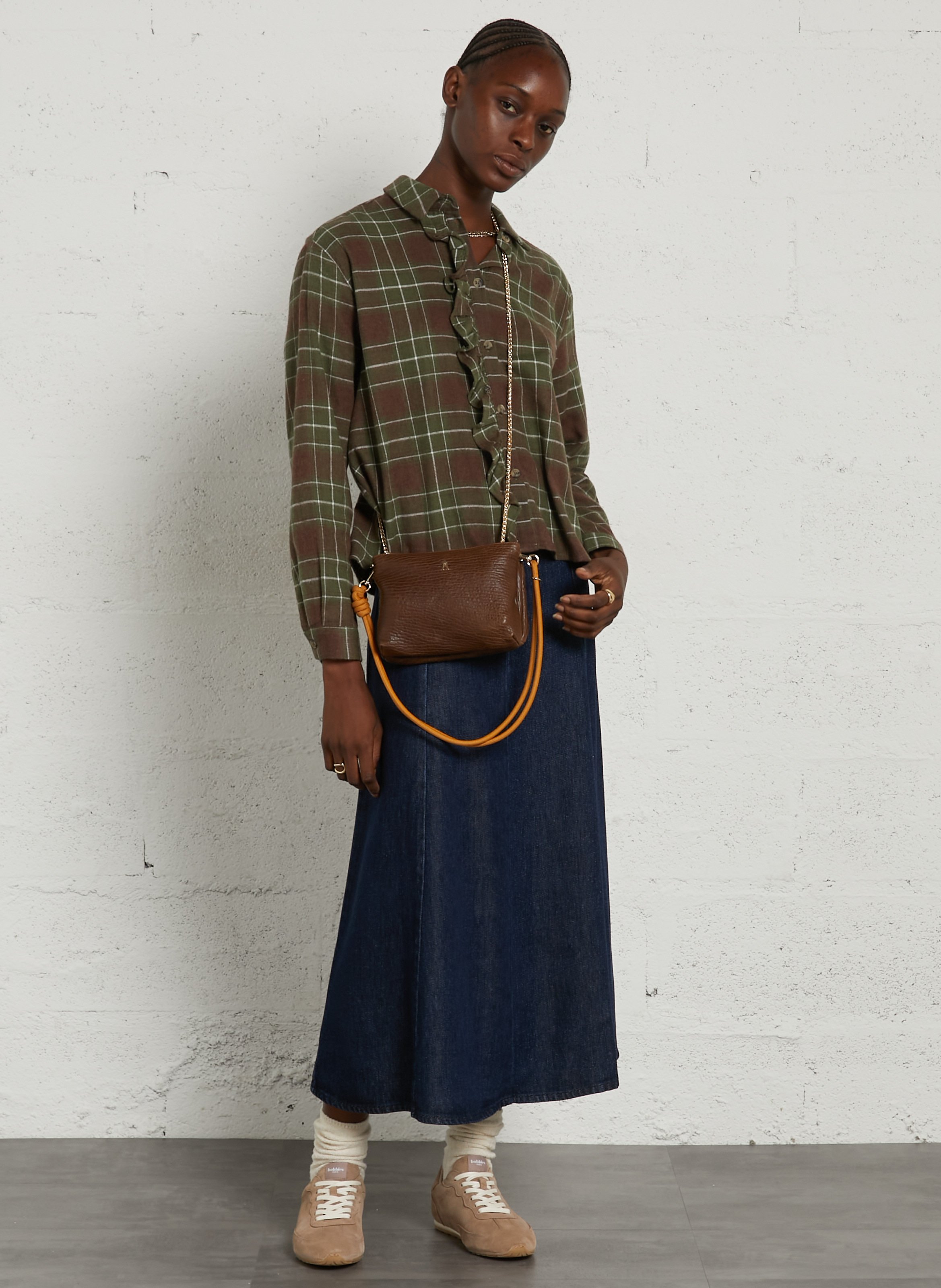 Sac bandoulière en cuir  CRAIE STUDIO Marron