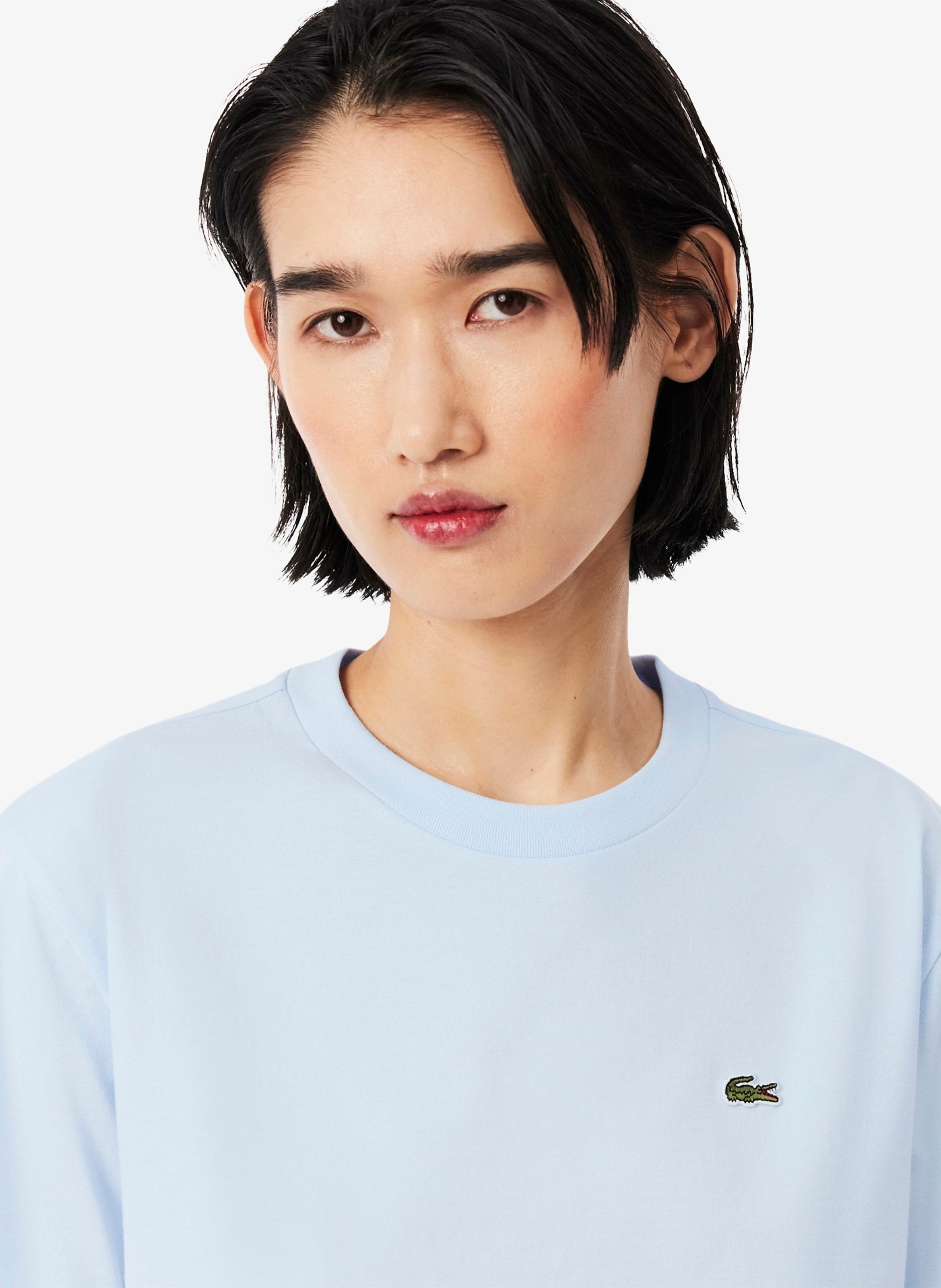 Tee-shirt manches courtes en coton LACOSTE Bleu