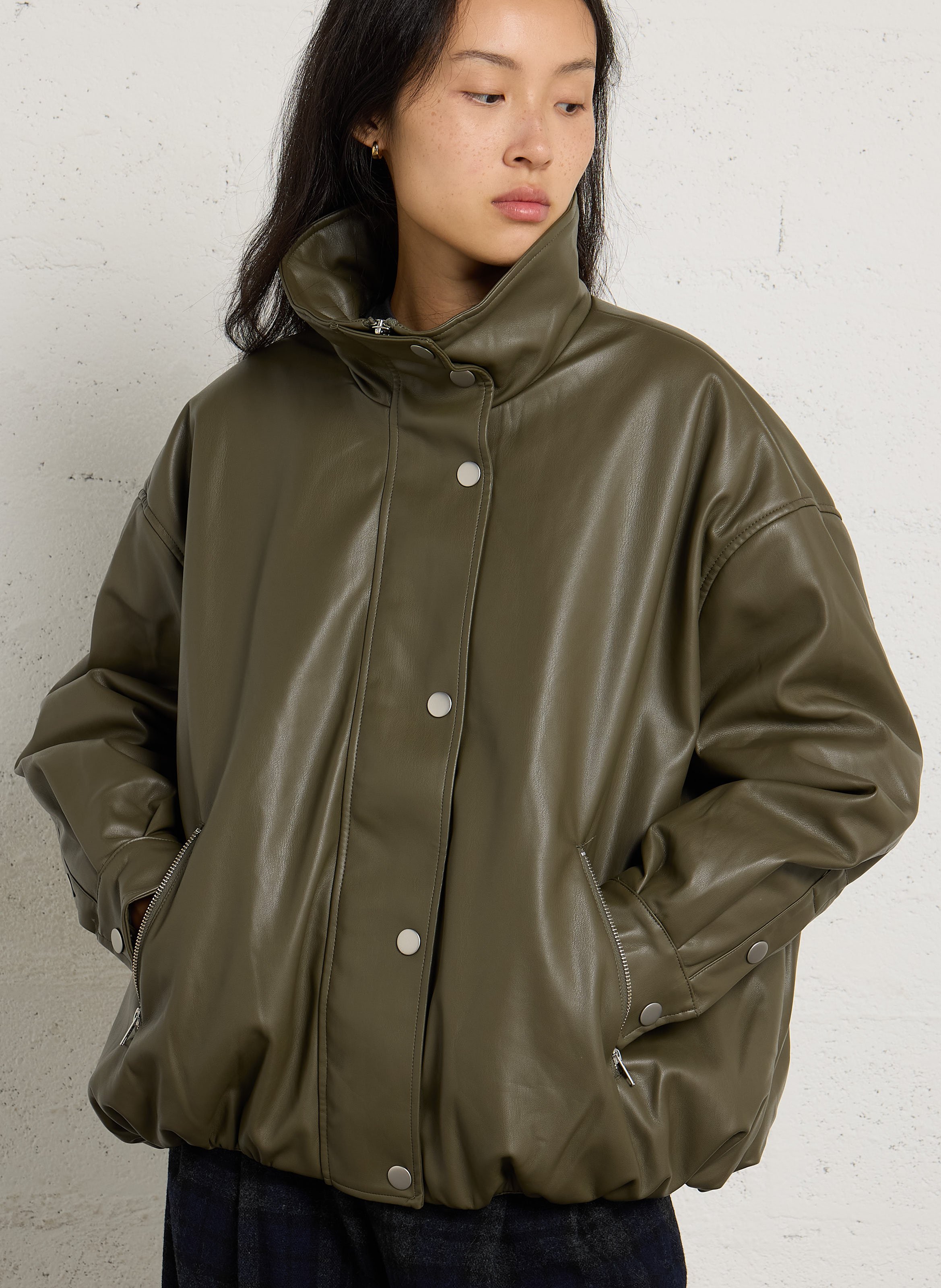 Weite Jacke mit Stehkragen BELLEROSE Khaki