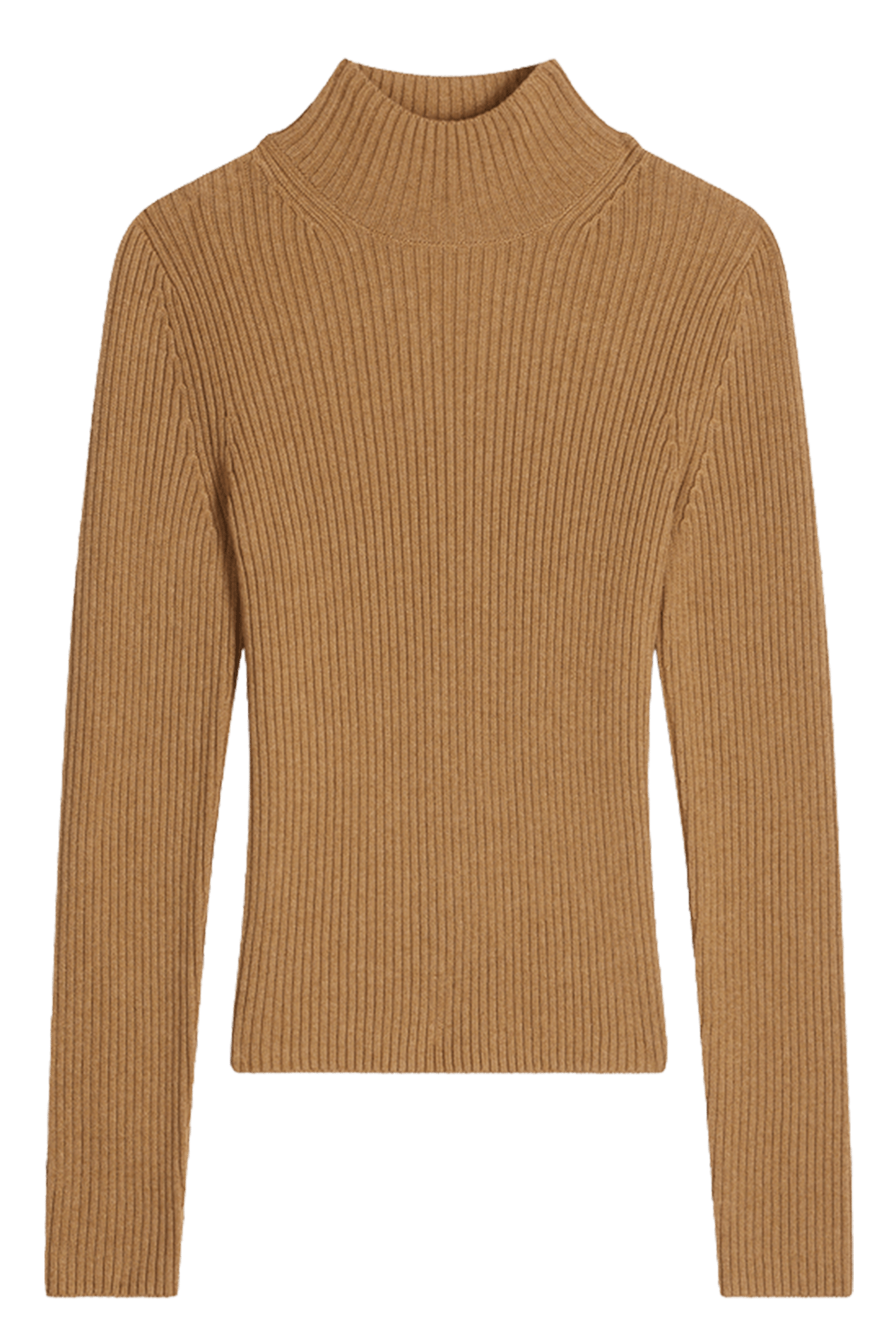 Pull col montant en maille côtelée | Marron VANESSA BRUNO Femme