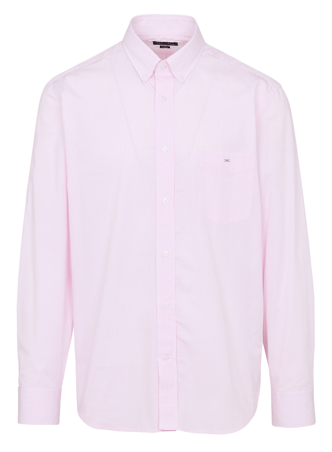 Chemise droite col américain rayée EDEN PARK Rose
