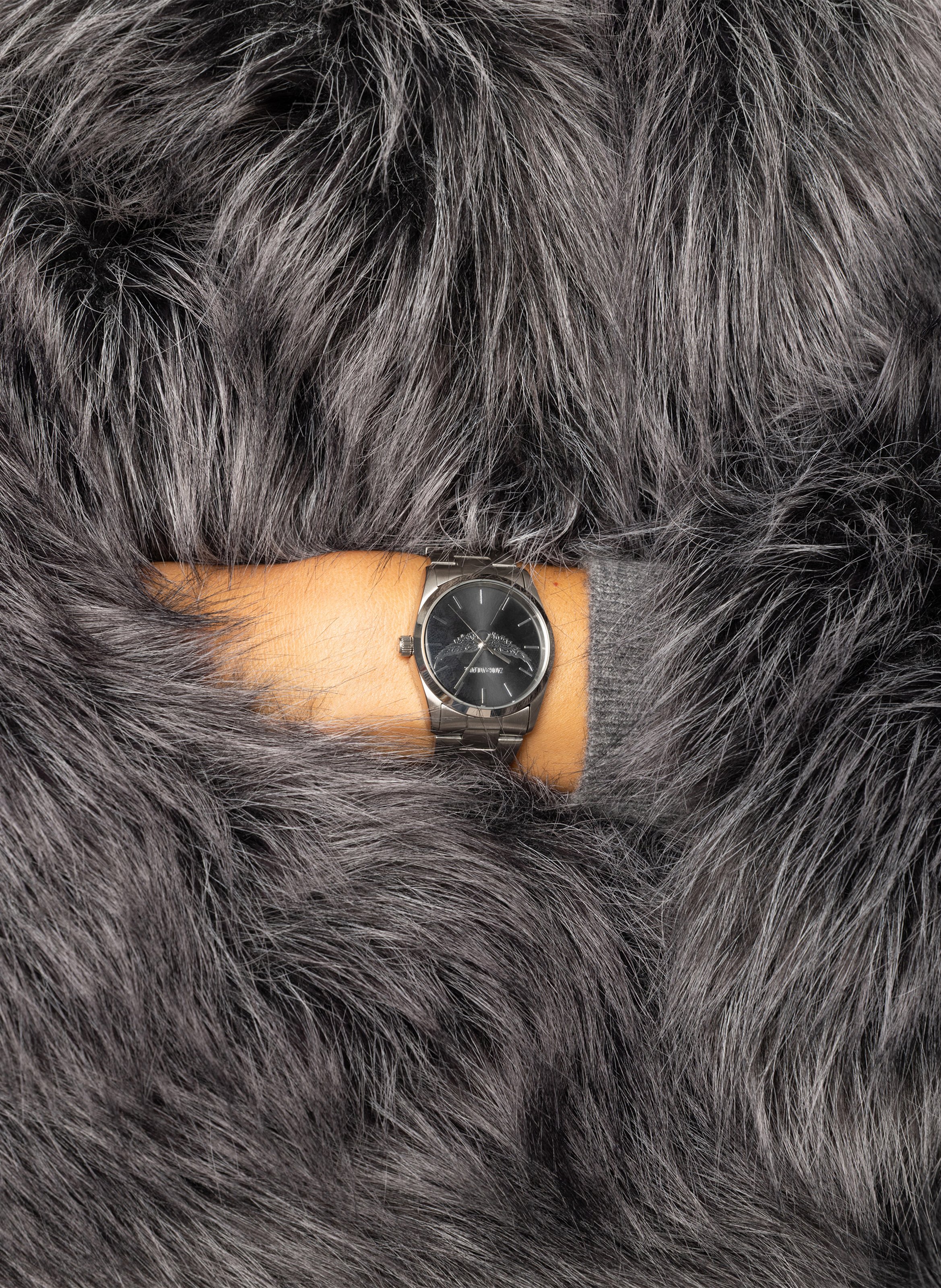 Montre en acier inoxydable ZADIG&VOLTAIRE Noir
