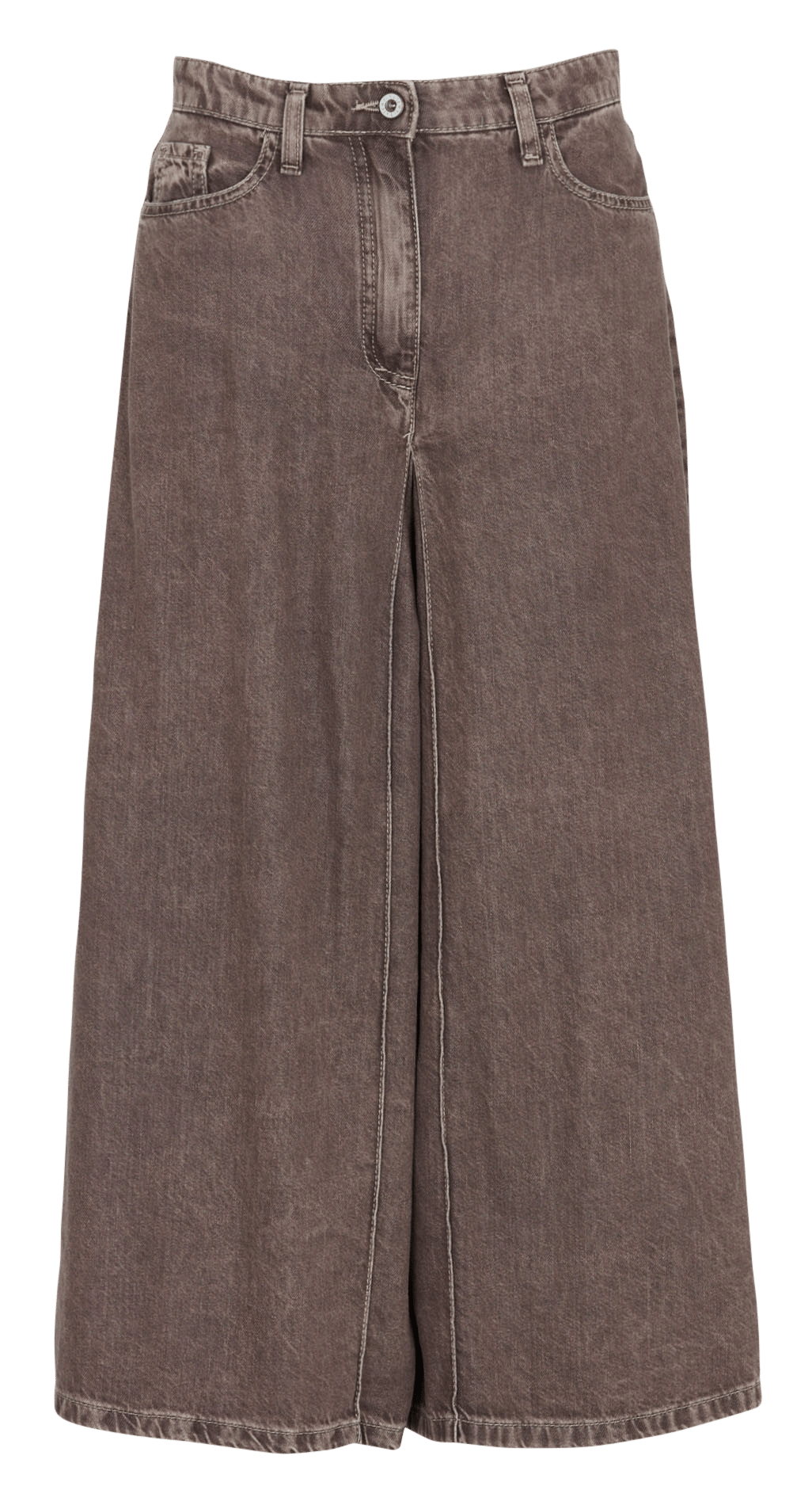 Jupe culotte en coton mélangé PLEASE Marron