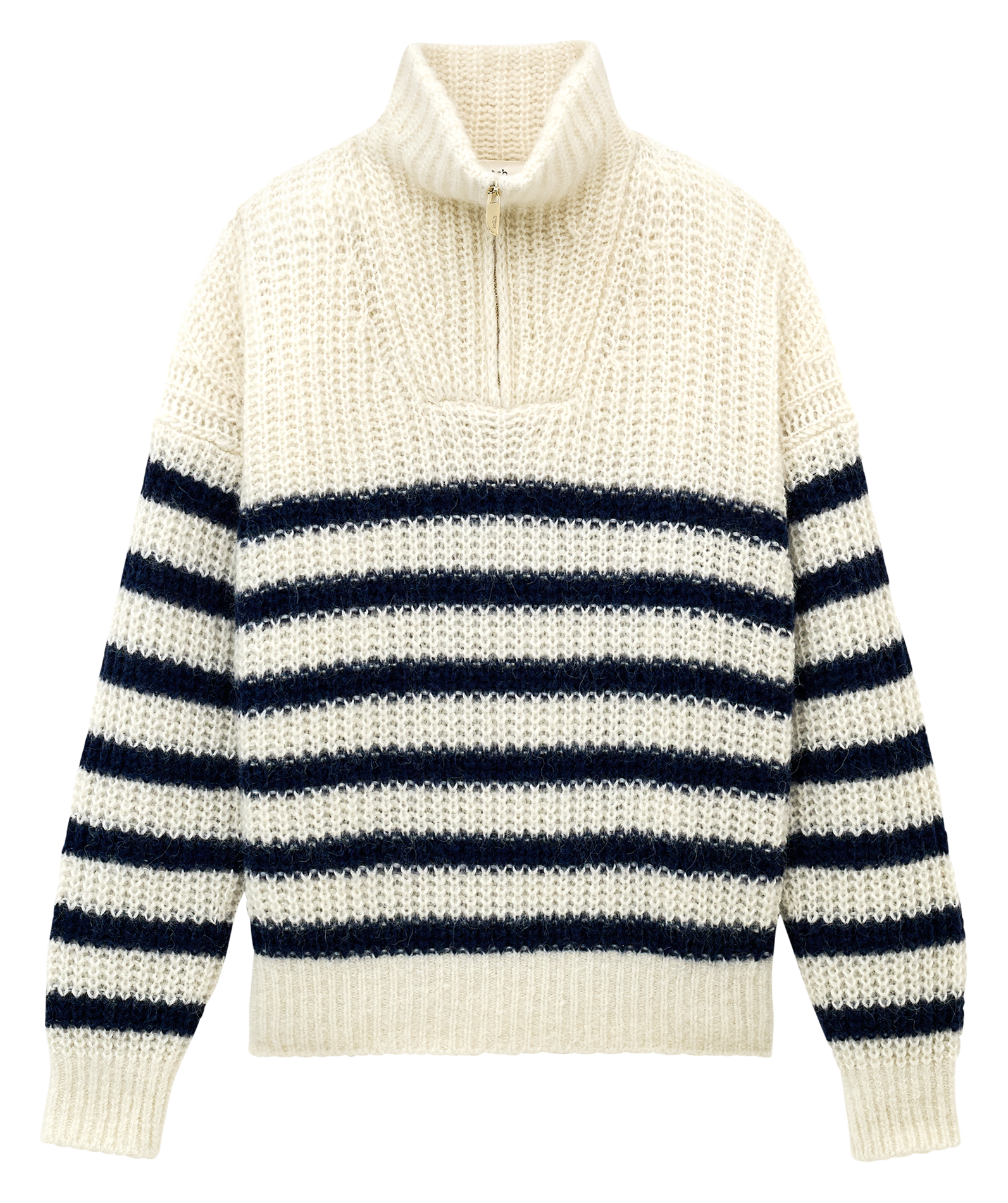 Pull col camionneur en laine mélangée BA&SH Bleu