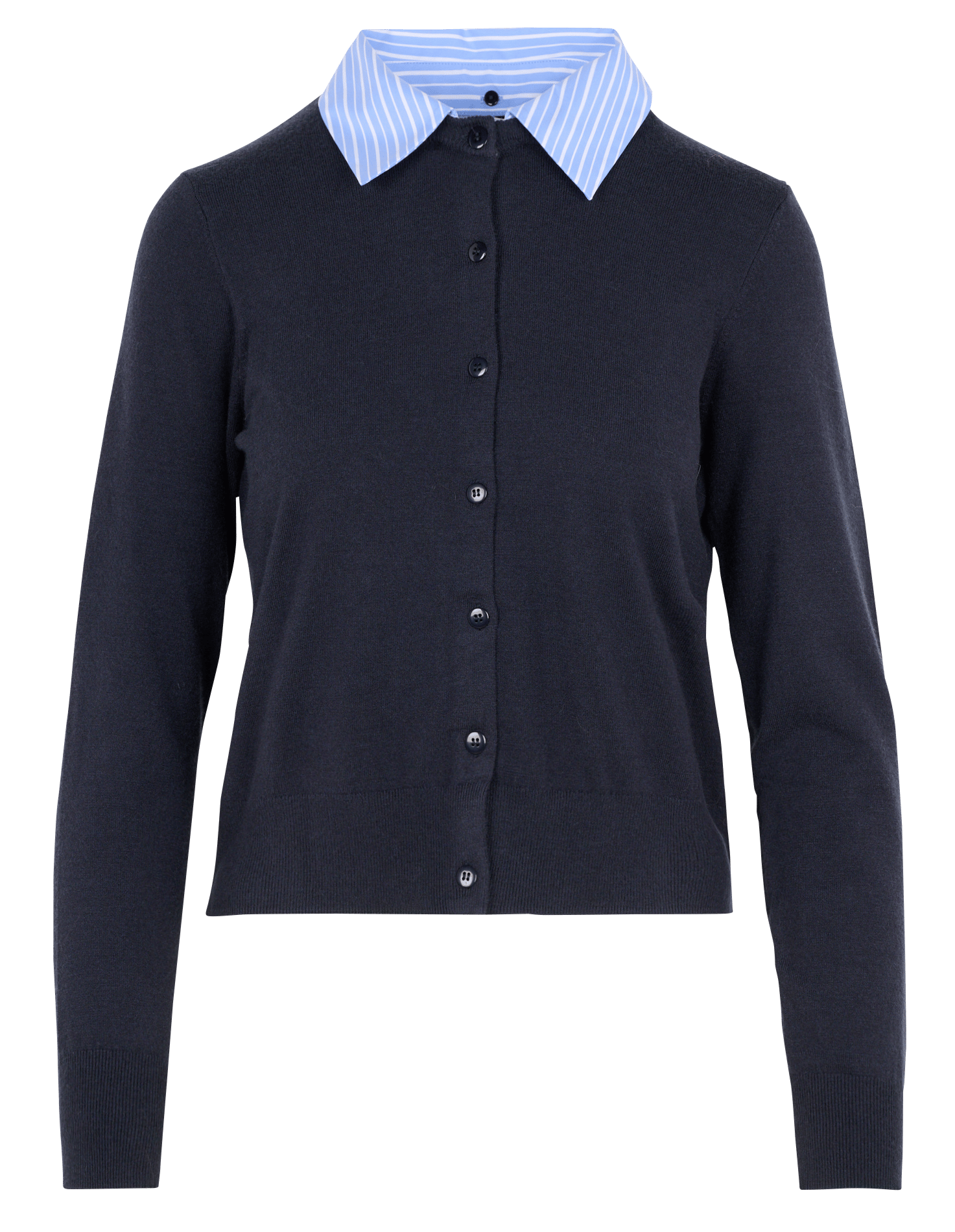 Gilet droit col amovible rayé KOOKAI Bleu