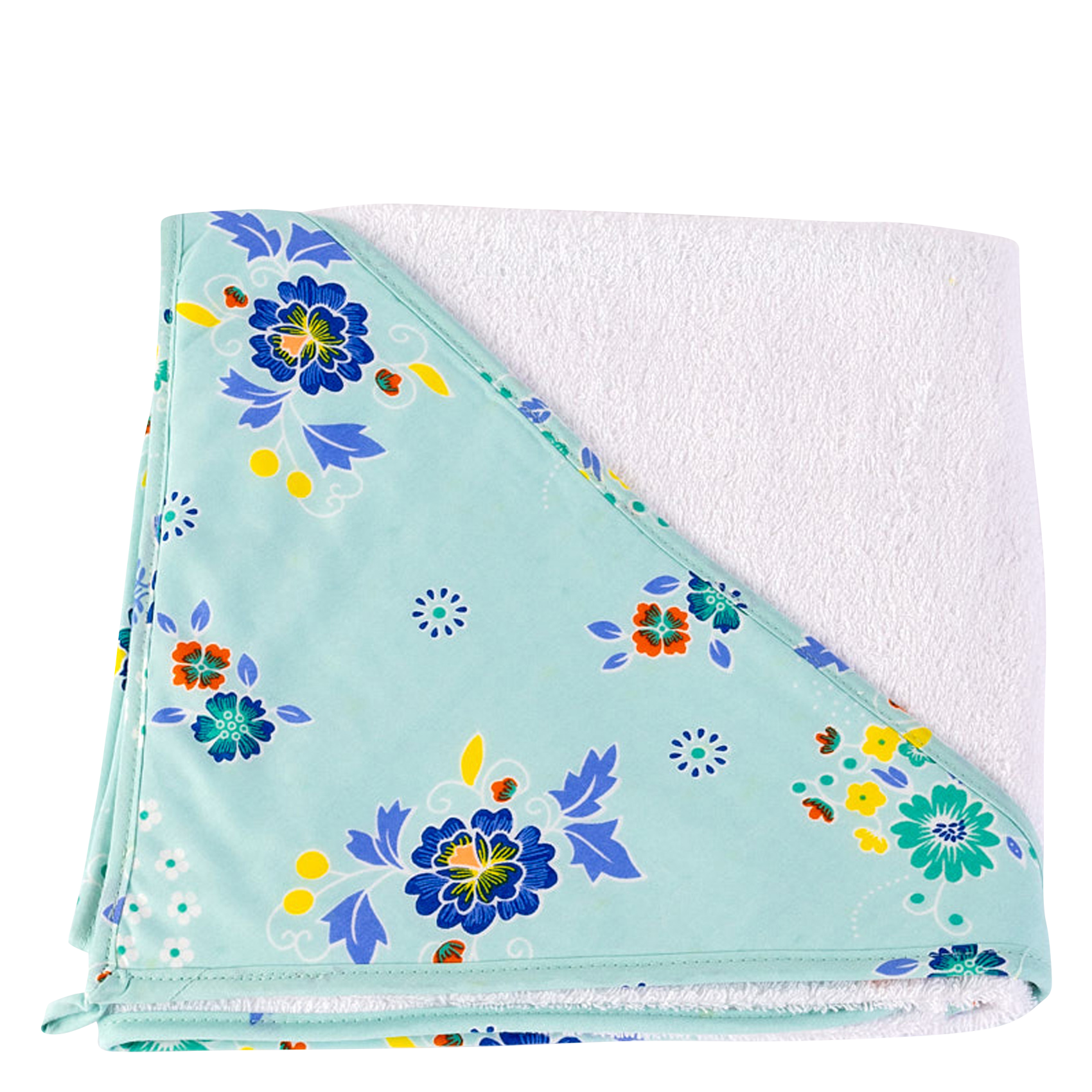 Cape de bain imprimé fleuri en coton  PETIT PAN