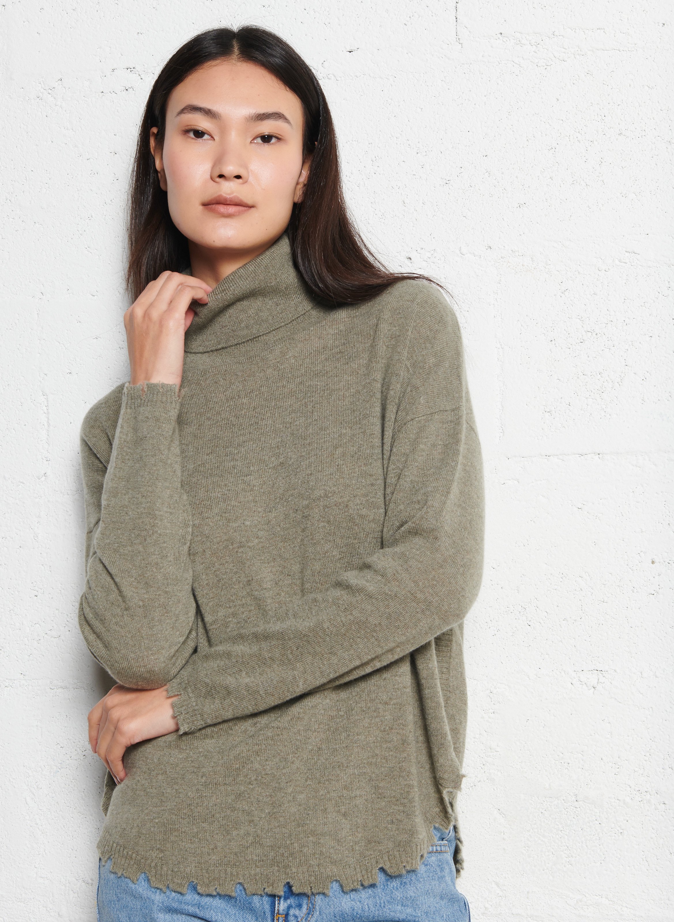 Pull ample col roulé en cachemire KUJTEN