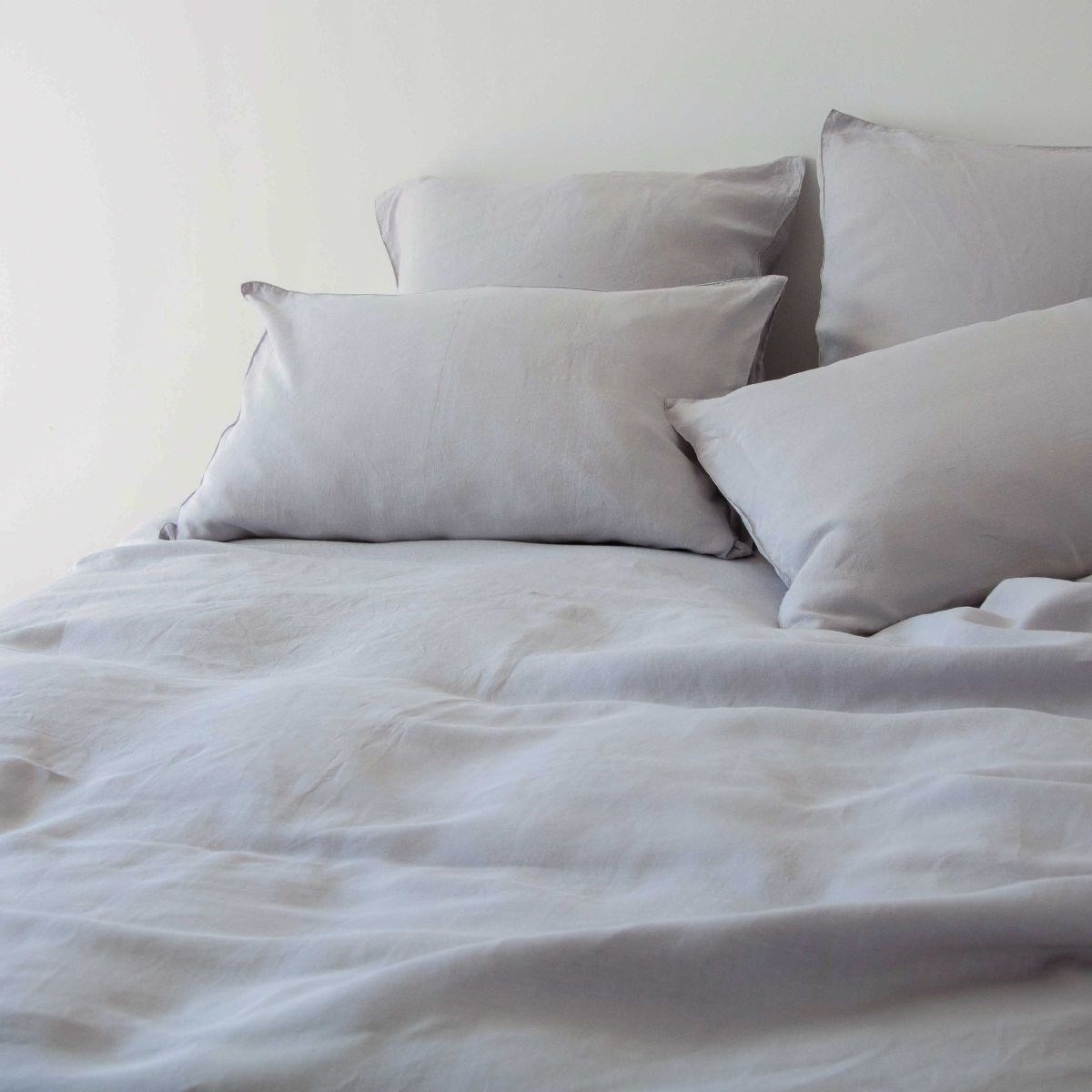 Solid washed linen pillowcase TODAY LINGE DE MAISON Grey