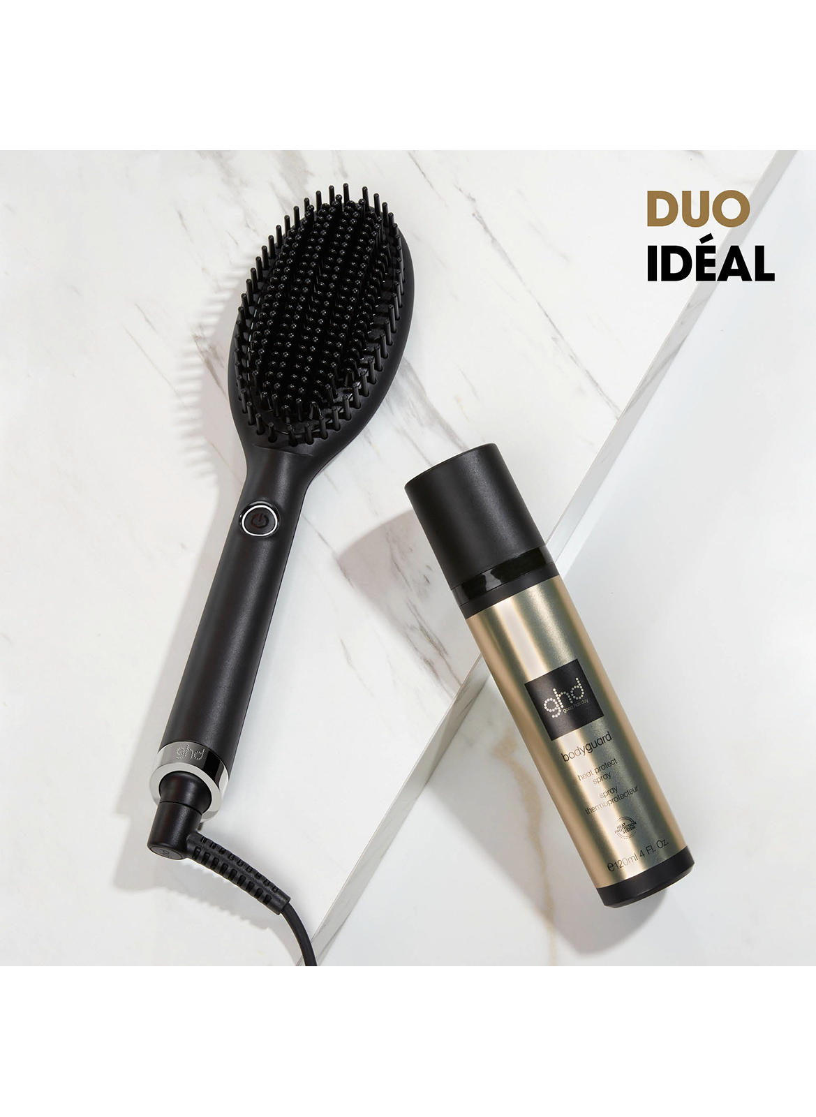 GHD GLIDE Heated Straightening Brush GHD Noir