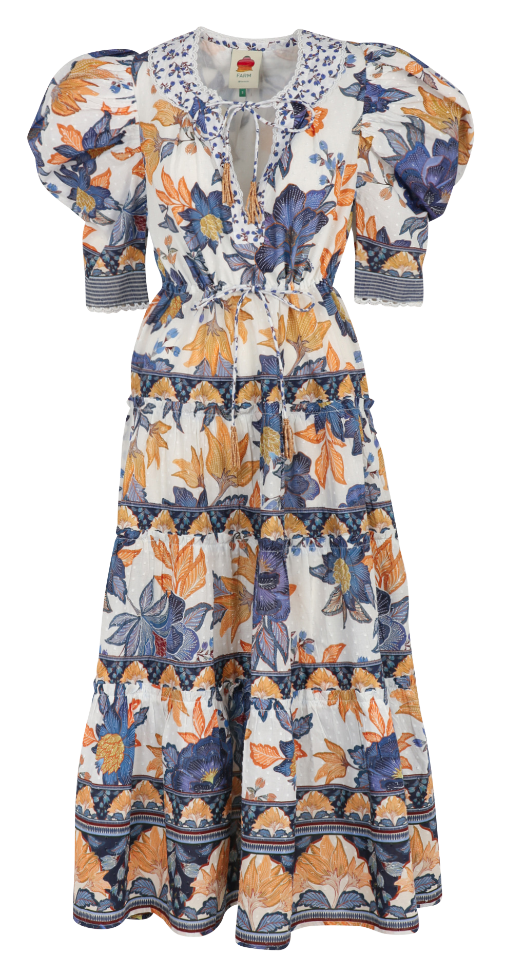 Robe longue brodée à motifs  FARM RIO Multicolore