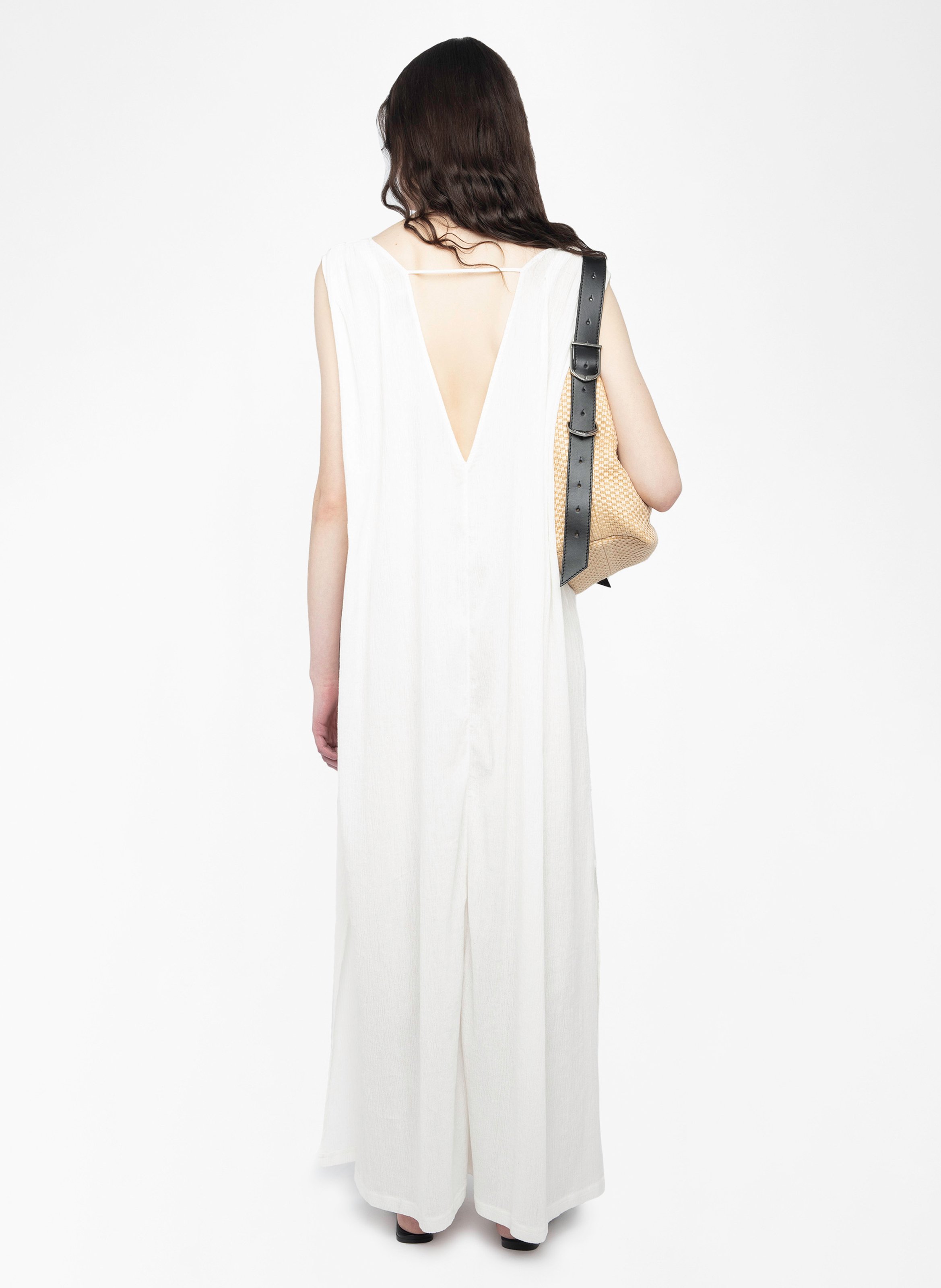 Robe longue col v ZADIG&VOLTAIRE Blanc