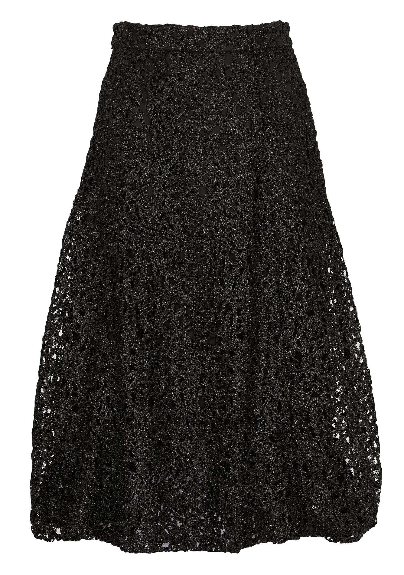 Textured Midi Skirt IKKS Black