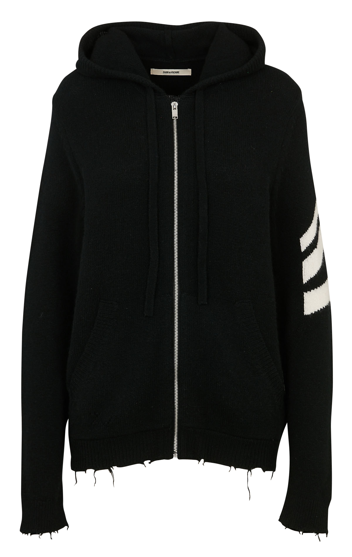 Cardigan zippé à capuche en cachemire ZADIG&VOLTAIRE Noir