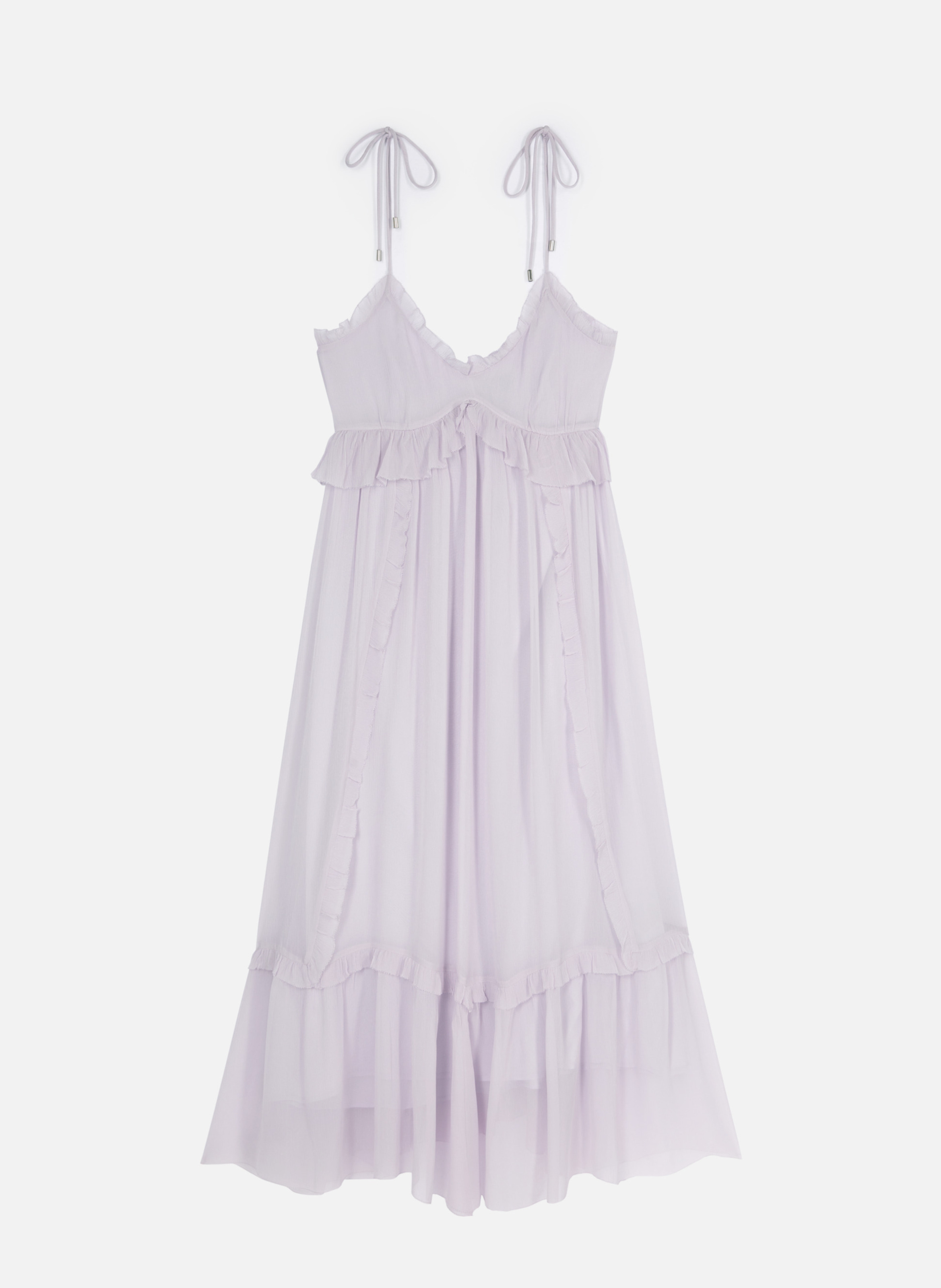 Long dress with ruffles THE KOOPLES Purple