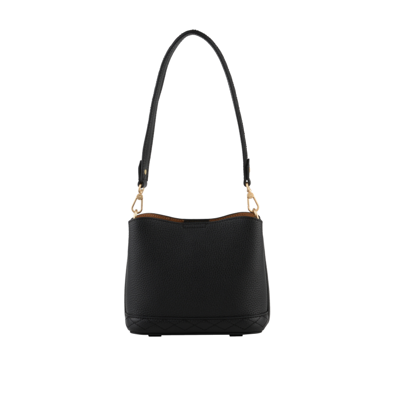 Satchel - cowhide leather POURCHET Black
