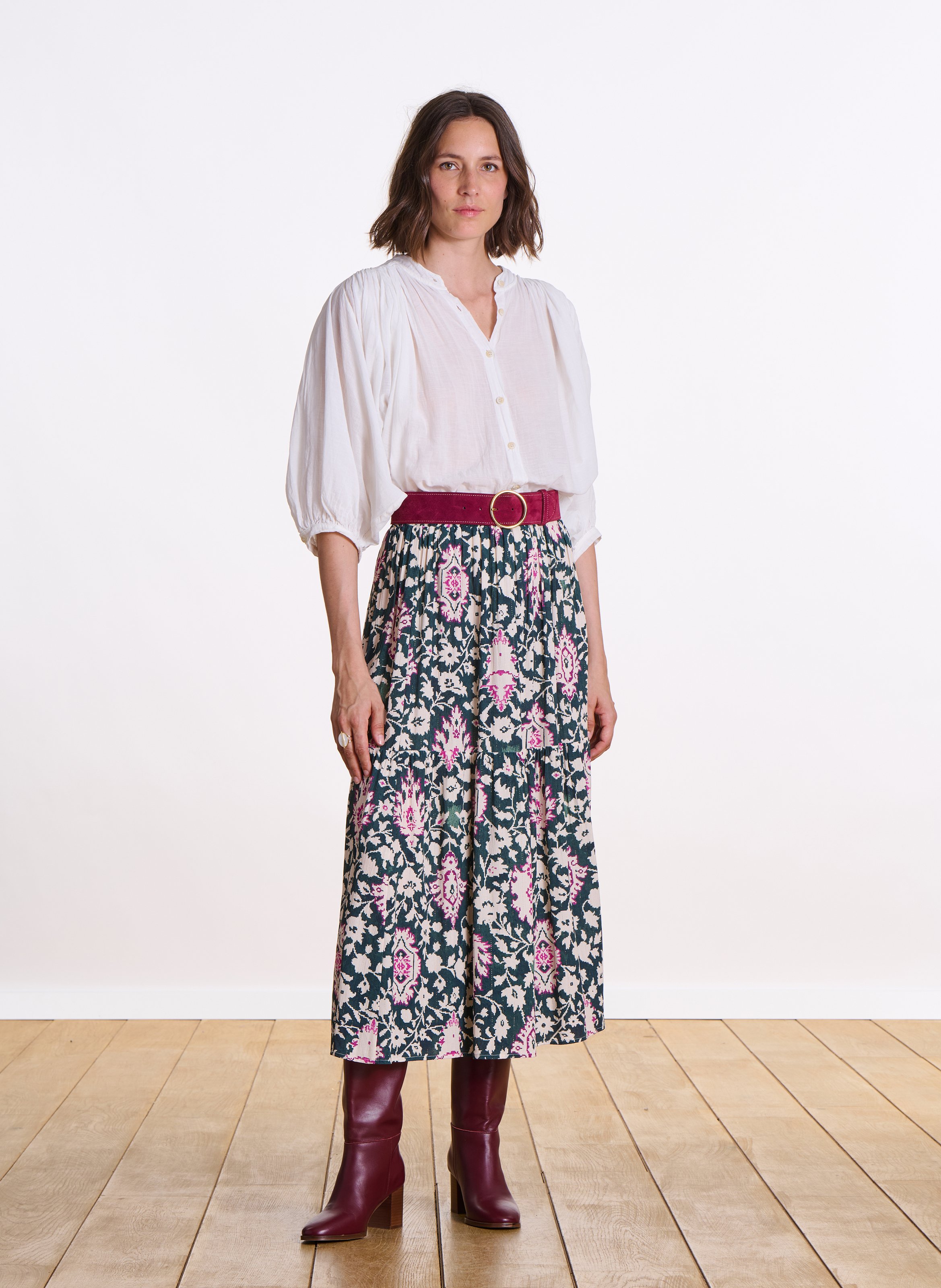 - Buckle closure. - Width: 3 cm.  LA FEE MARABOUTEE Red