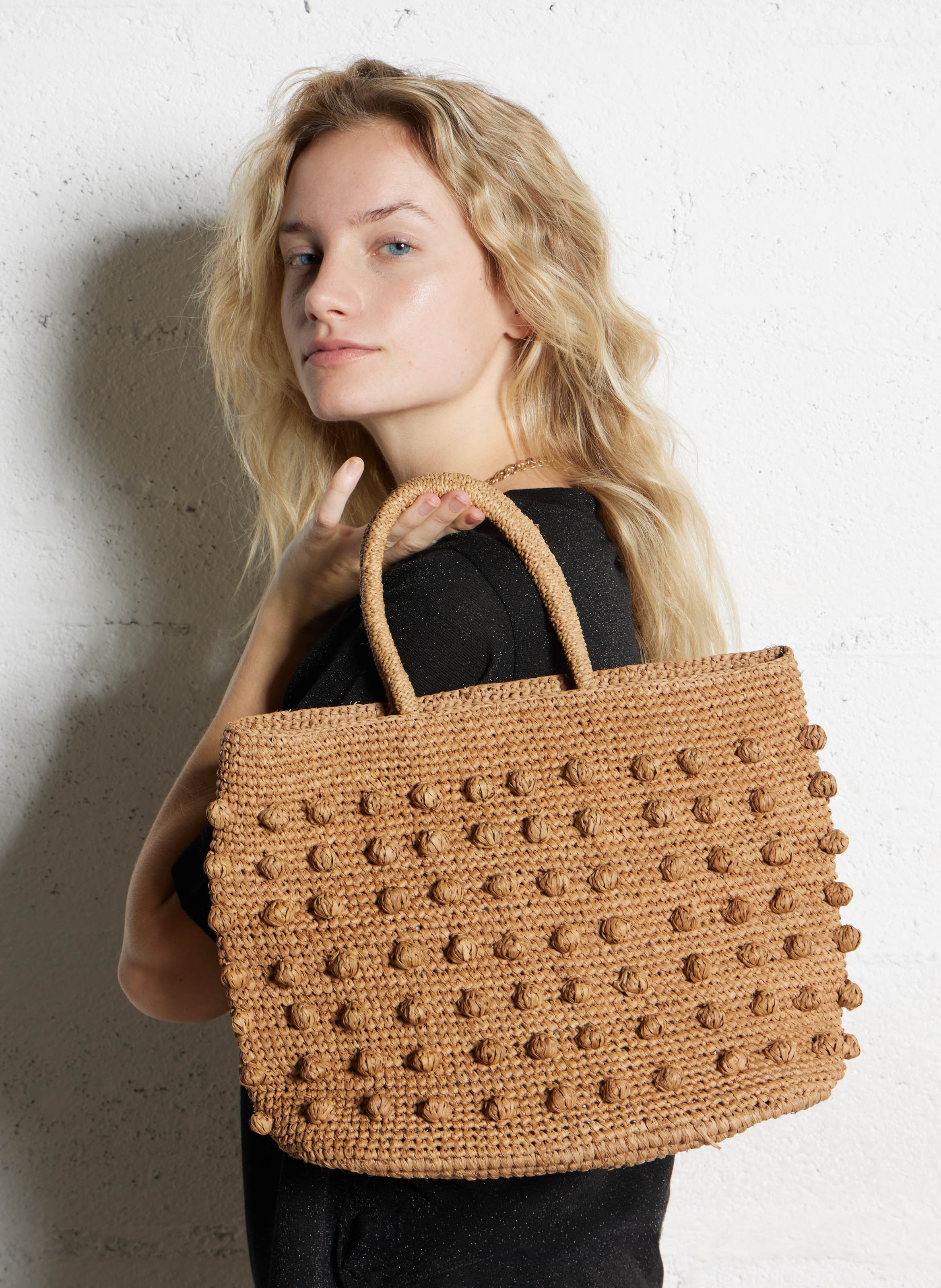Raffia handbag CAMALYA Beige