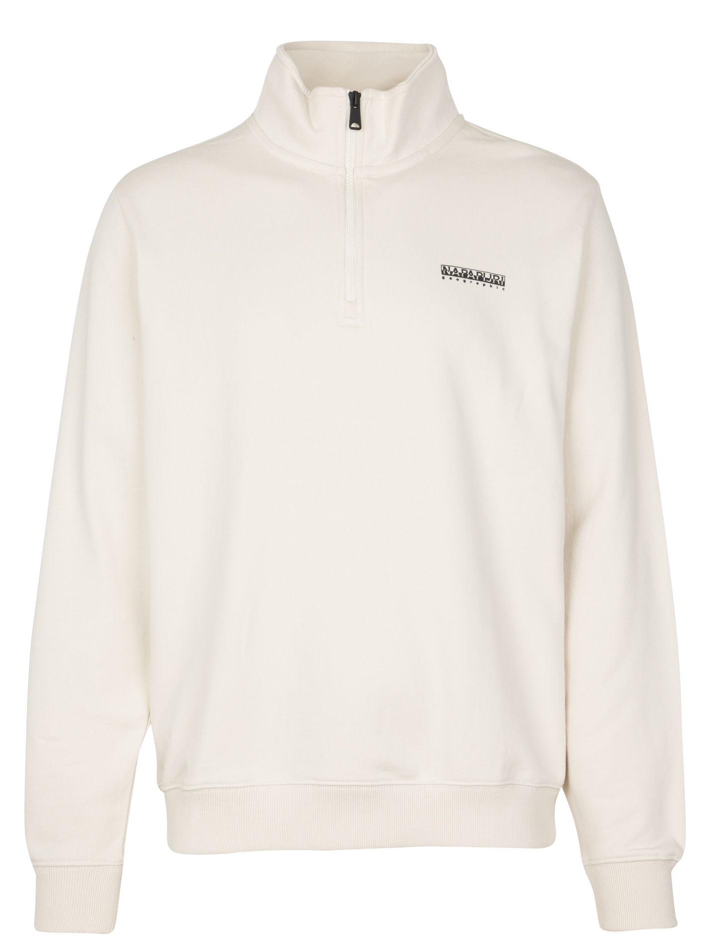 Sweat droit col montant en coton NAPAPIJRI Beige