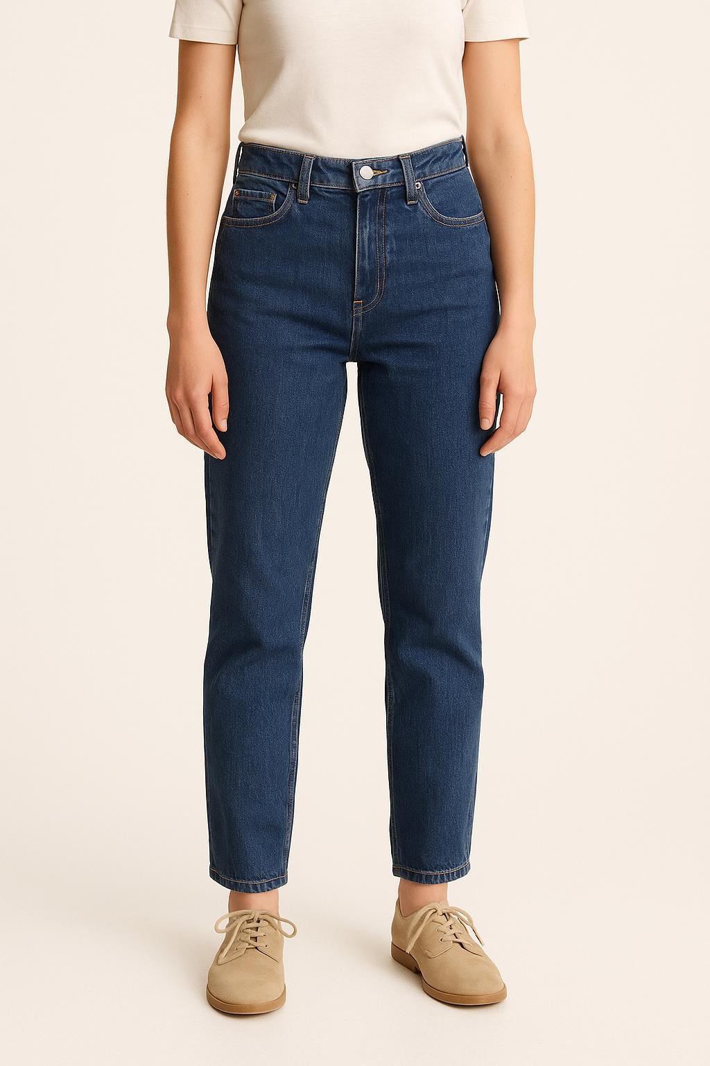 Cropped slim jeans with studs LEVI'S - Seconde main Blue