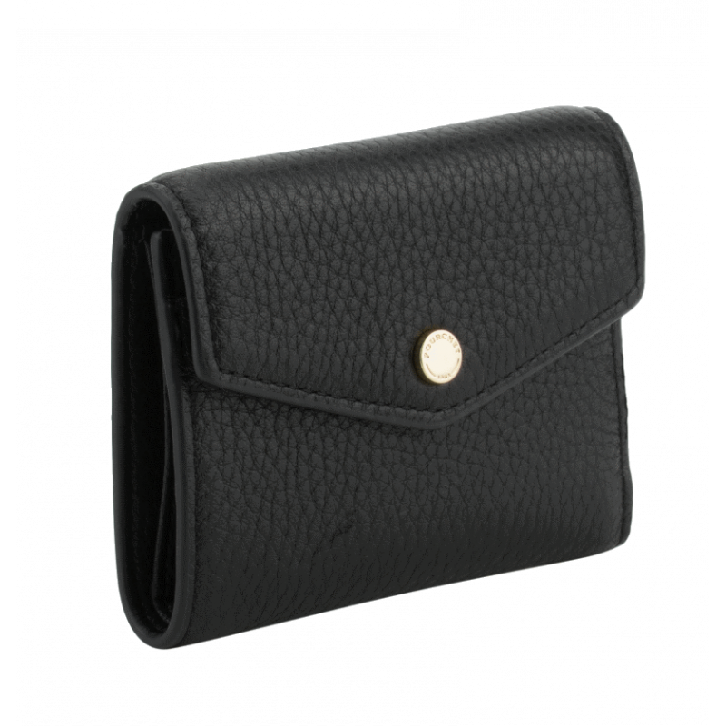 Leather coin purse POURCHET Black