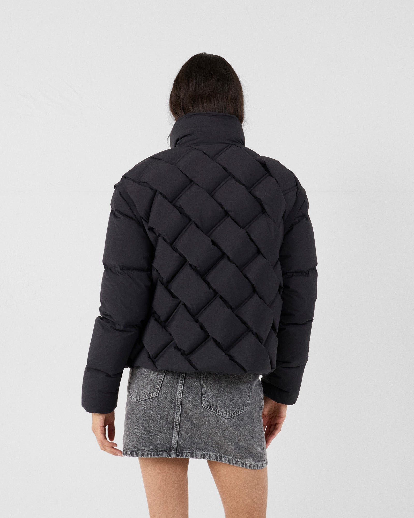 Alya quilted puffer cold weather jacket JOTT Black