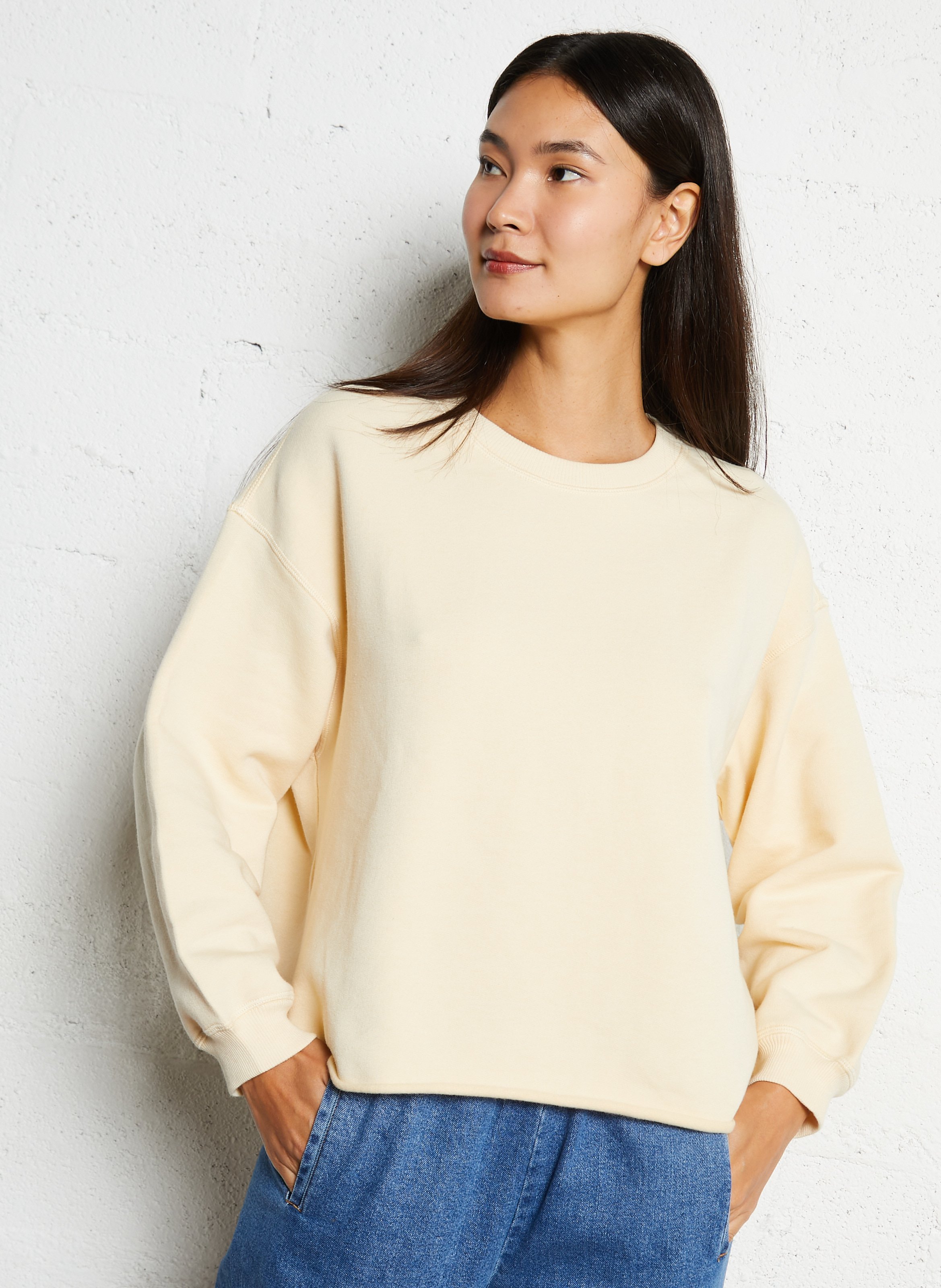 Sweat oversize col rond en coton mélangé HOD PARIS