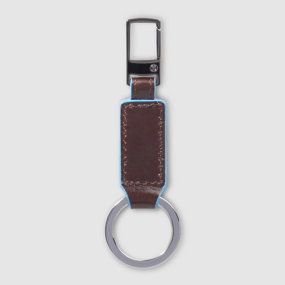 Asia leather keyring PIQUADRO Brown