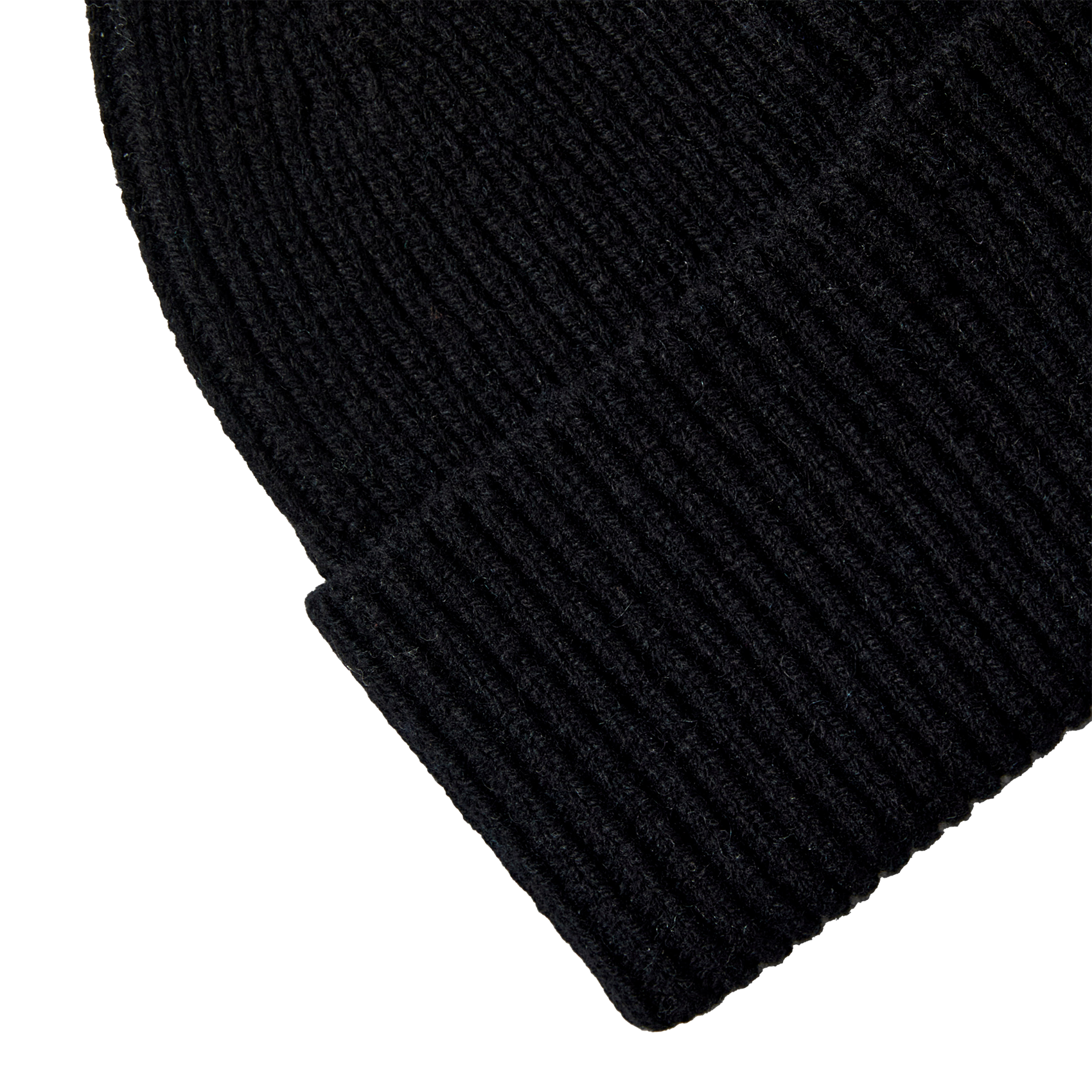 Geribde, wollen muts SELECTED Zwart