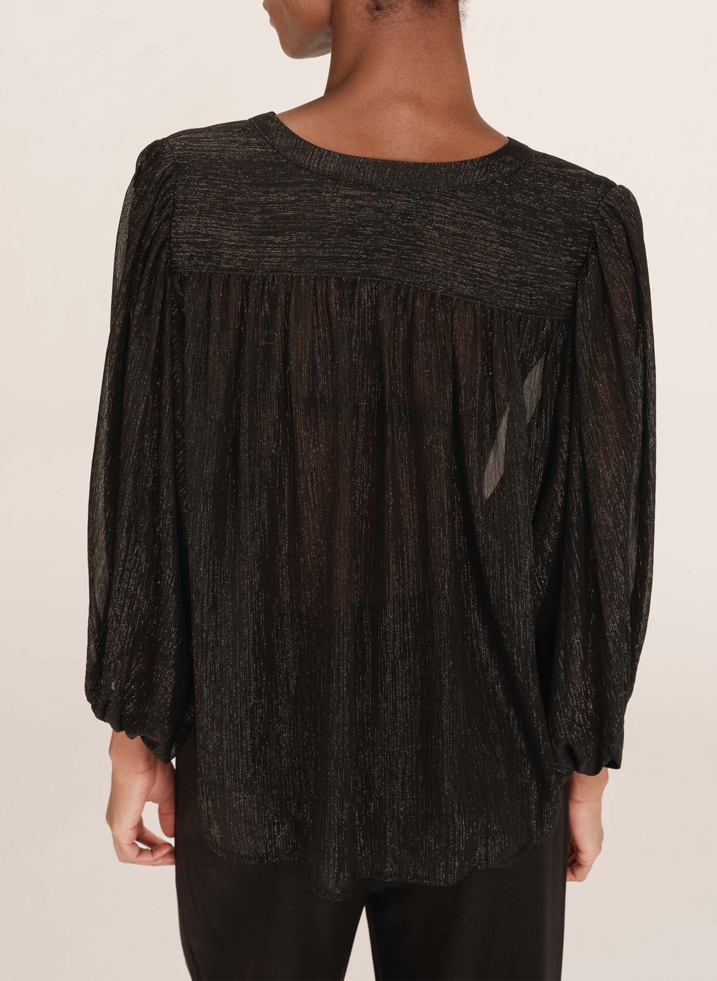 Bluse mit V-Ausschnitt GRACE ET MILA Schwarz