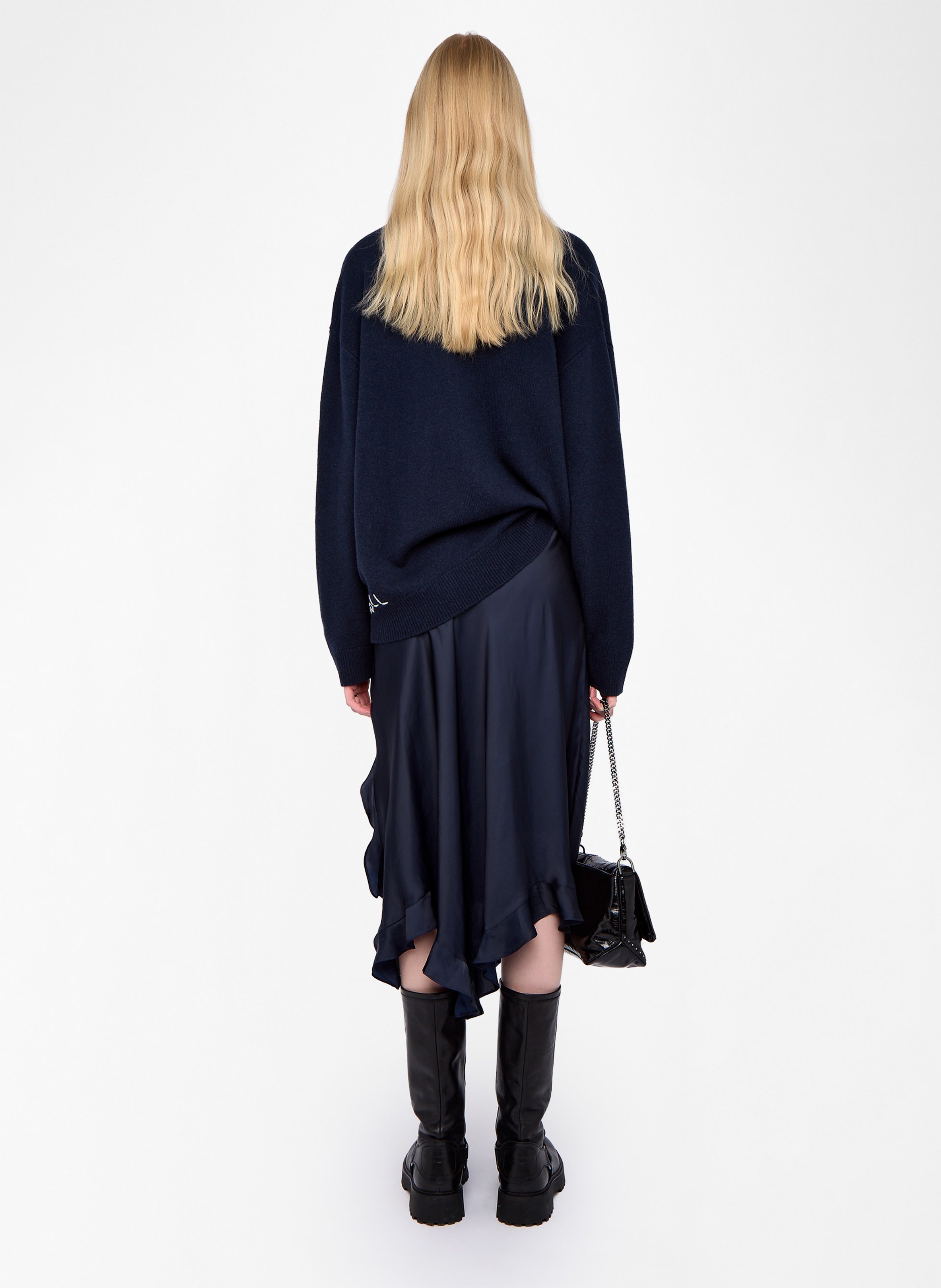 Jupe longue satinée ZADIG&VOLTAIRE Bleu