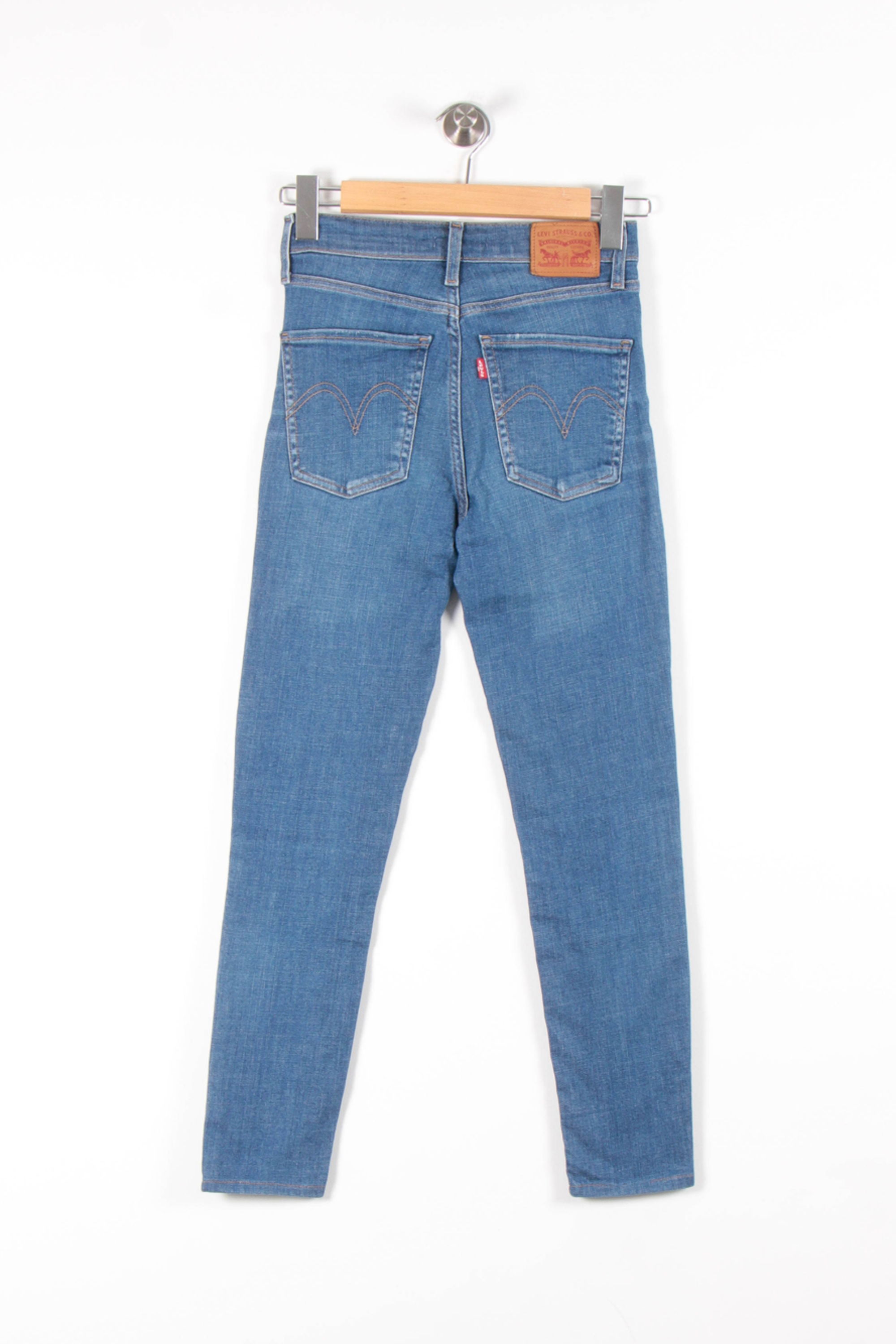 Cropped slim jeans with studs LEVI'S - Seconde main Blue