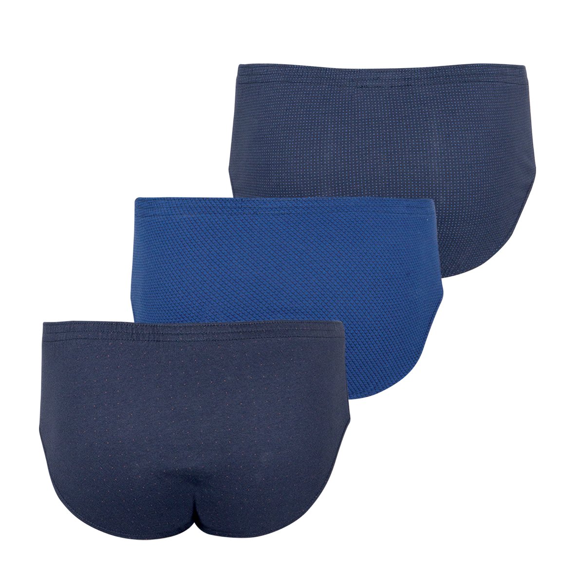 Pack of 3 high-waisted closed men's fancy briefs by Eminence EMINENCE Blue