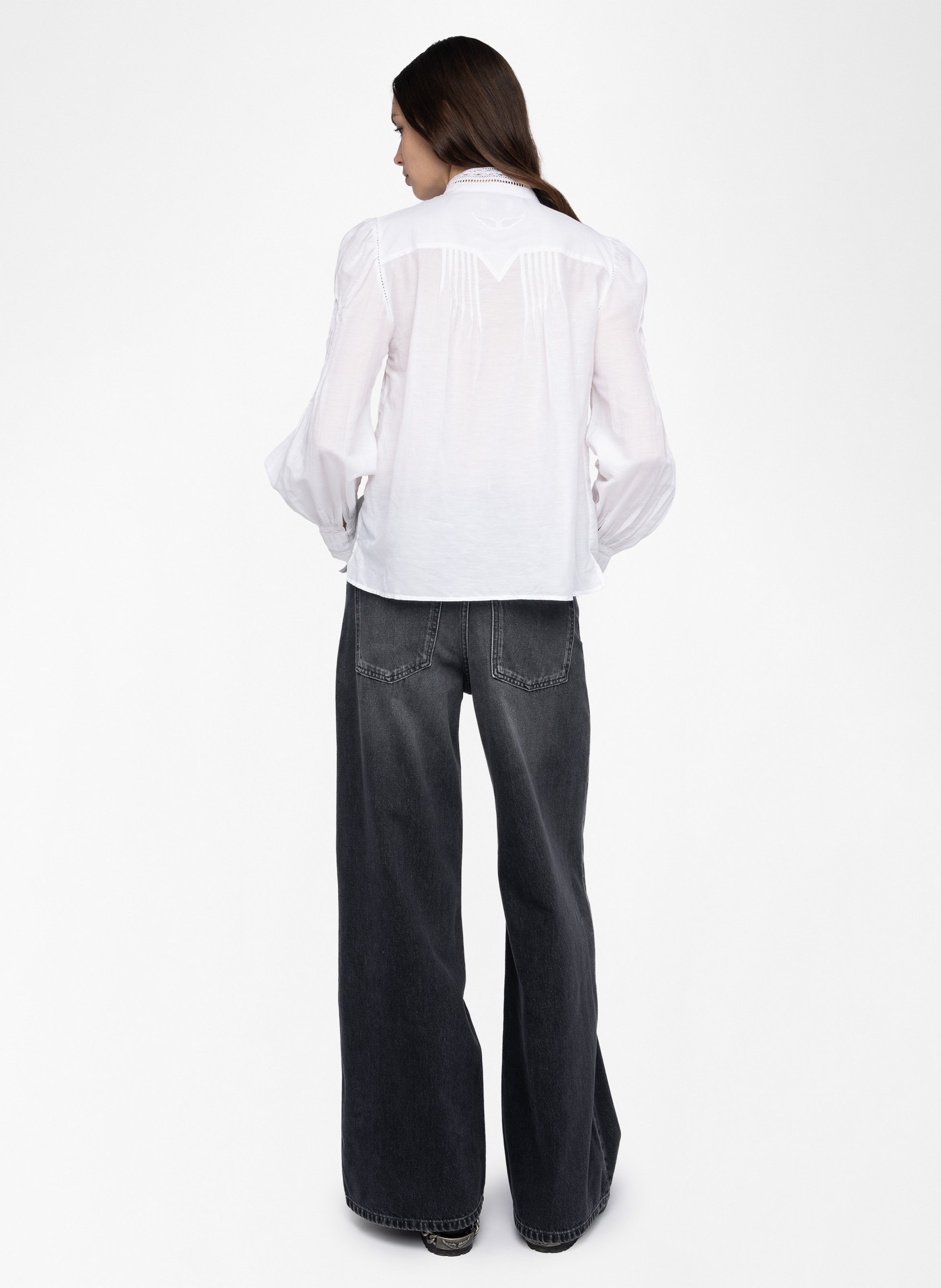 Katoenen blouse met ronde hals ZADIG&VOLTAIRE Wit