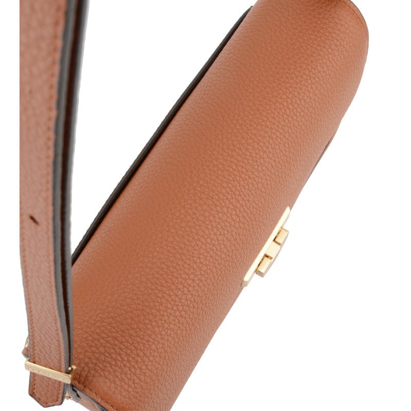 Crossbody bag in cowhide leather Brown