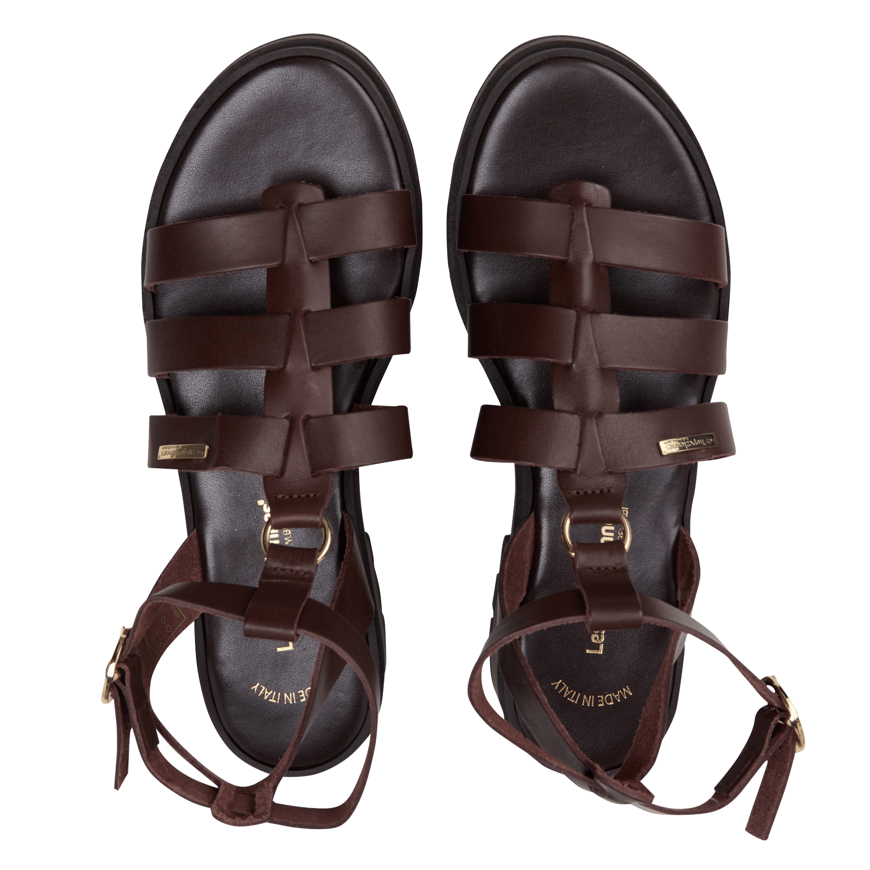 Alice heeled leather sandals Brown
