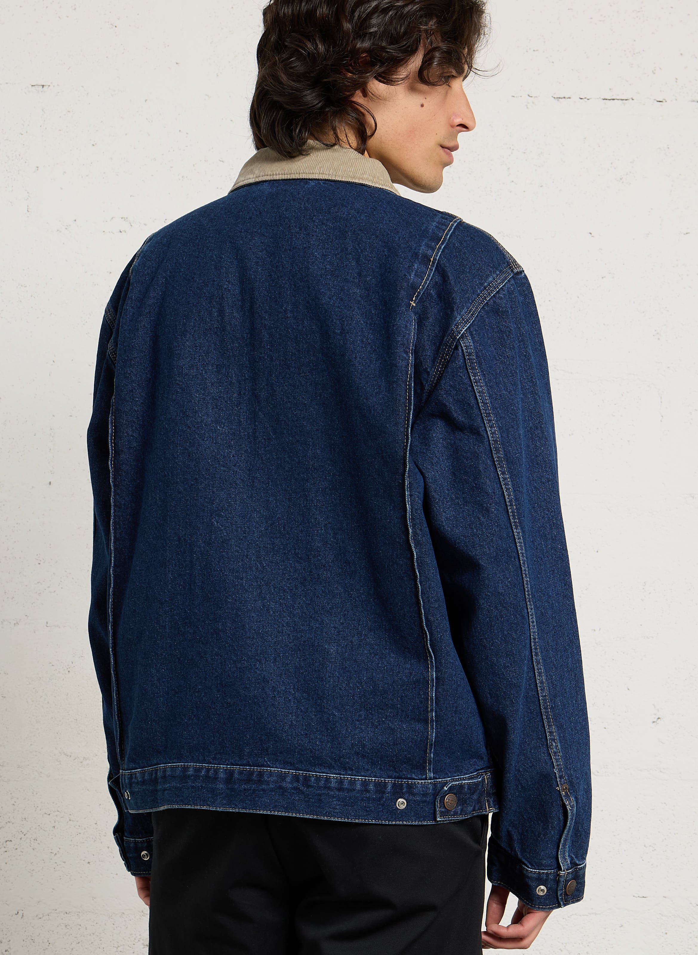 Klassieke katoenen denim jack met kraag DICKIES Blauw