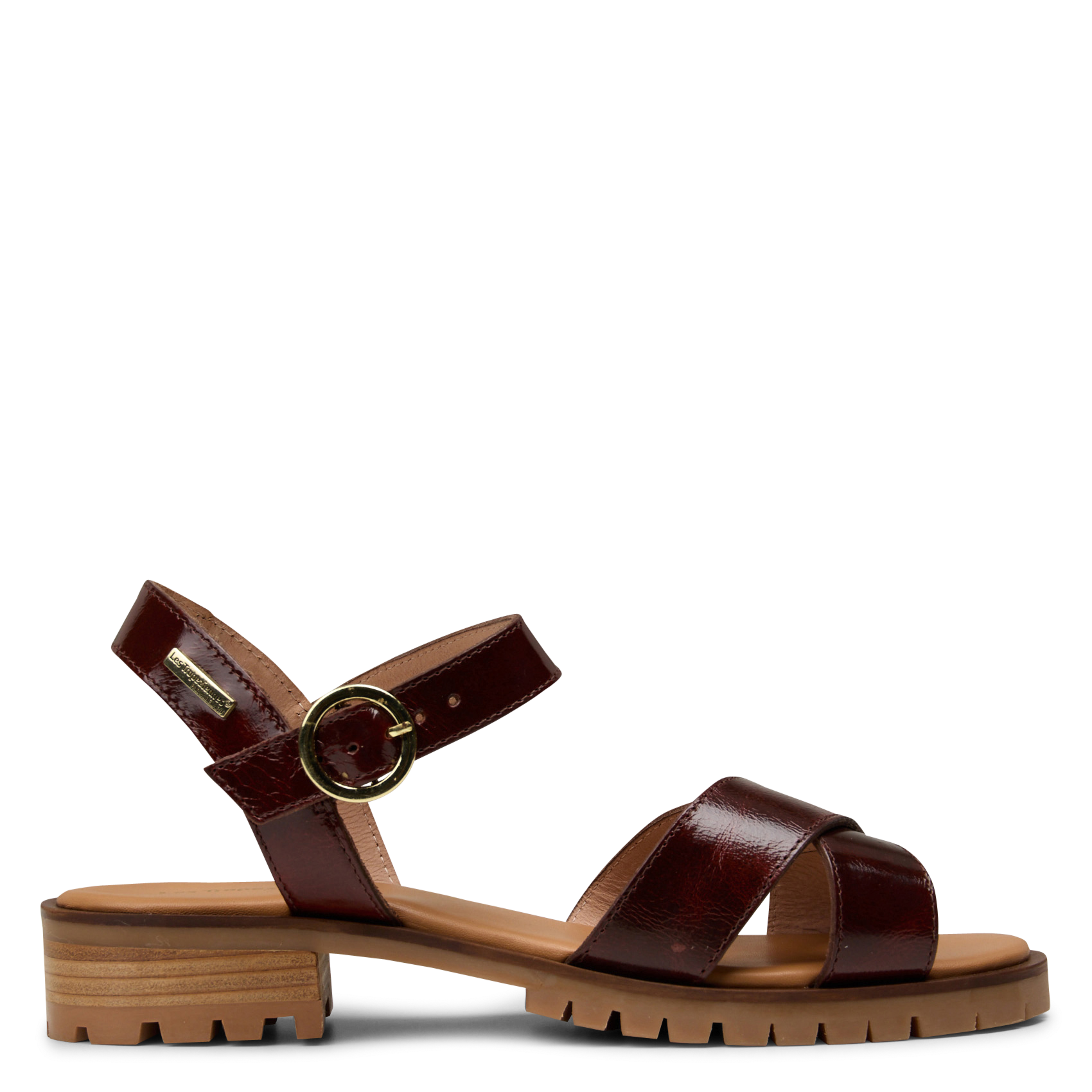 Sandales plates en cuir LES TROPEZIENNES PAR M.BELARBI Marron