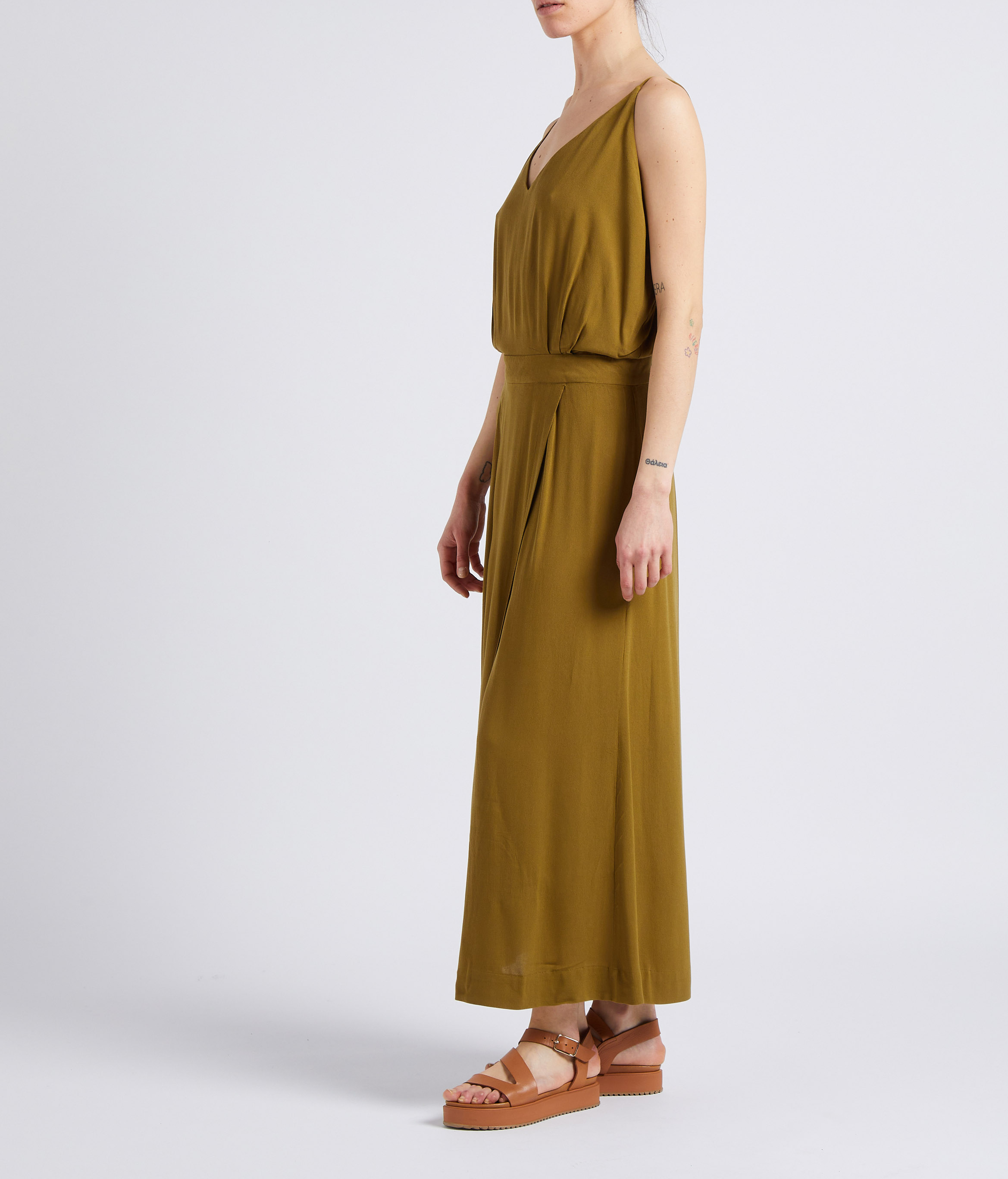 Robe longue fluide col V KARMA KOMA Jaune