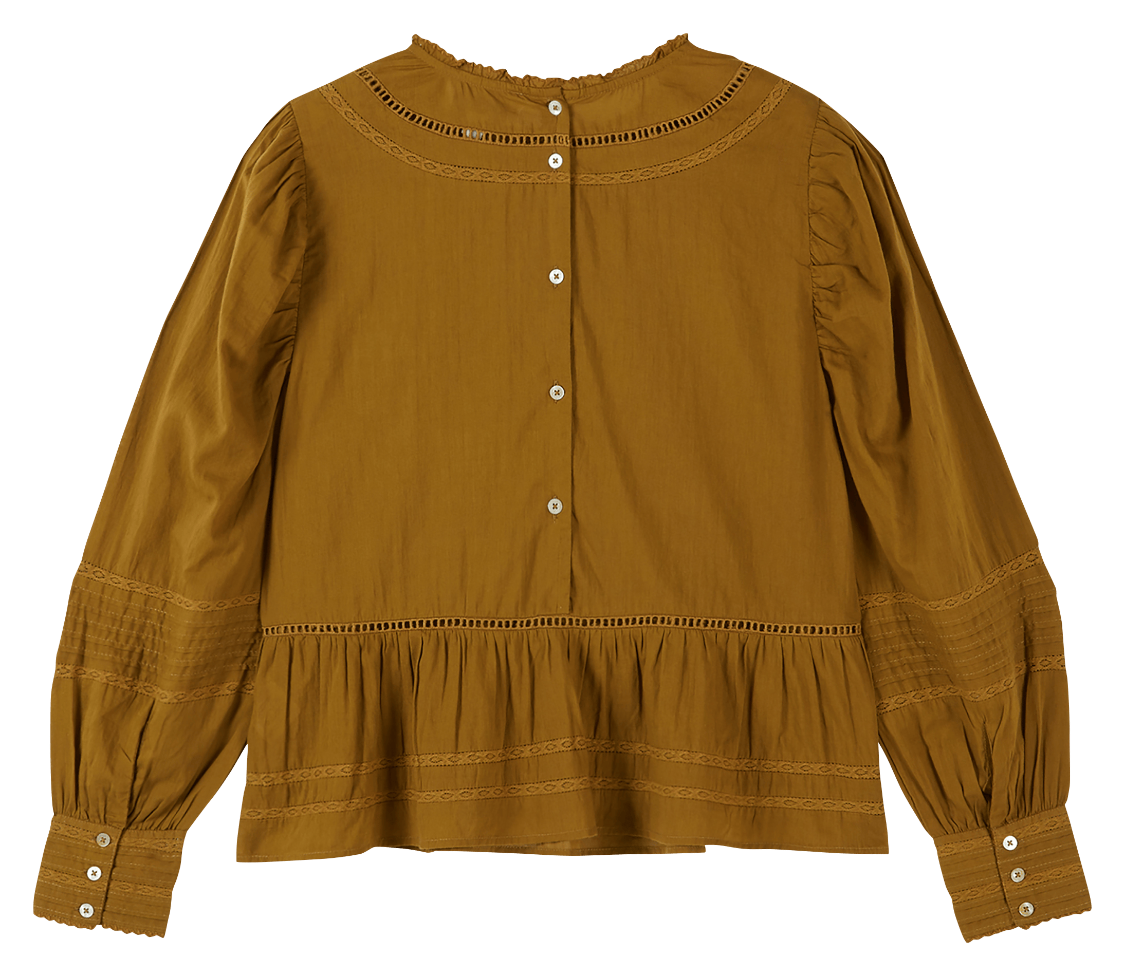 Blouse col rond en coton EMILE ET IDA Vert