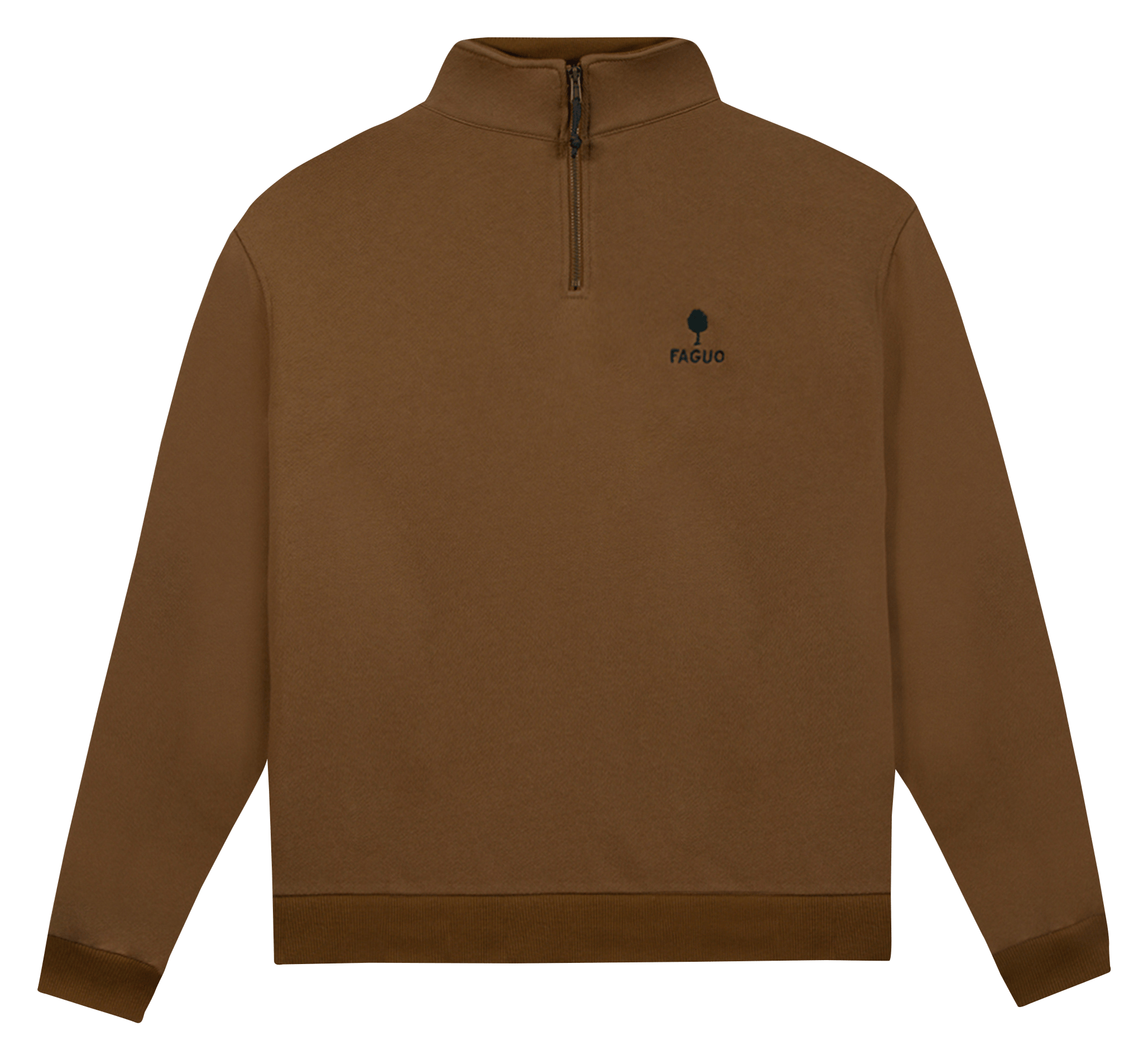 Sweat droit col montant en coton mélangé FAGUO